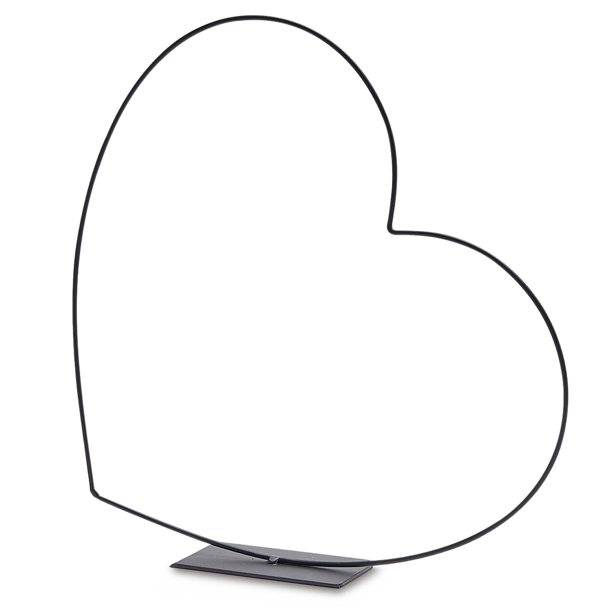 matches21 HOME & HOBBY Dekofigur Metall-Herz Deko-Figur schwarz 40 cm als D günstig online kaufen