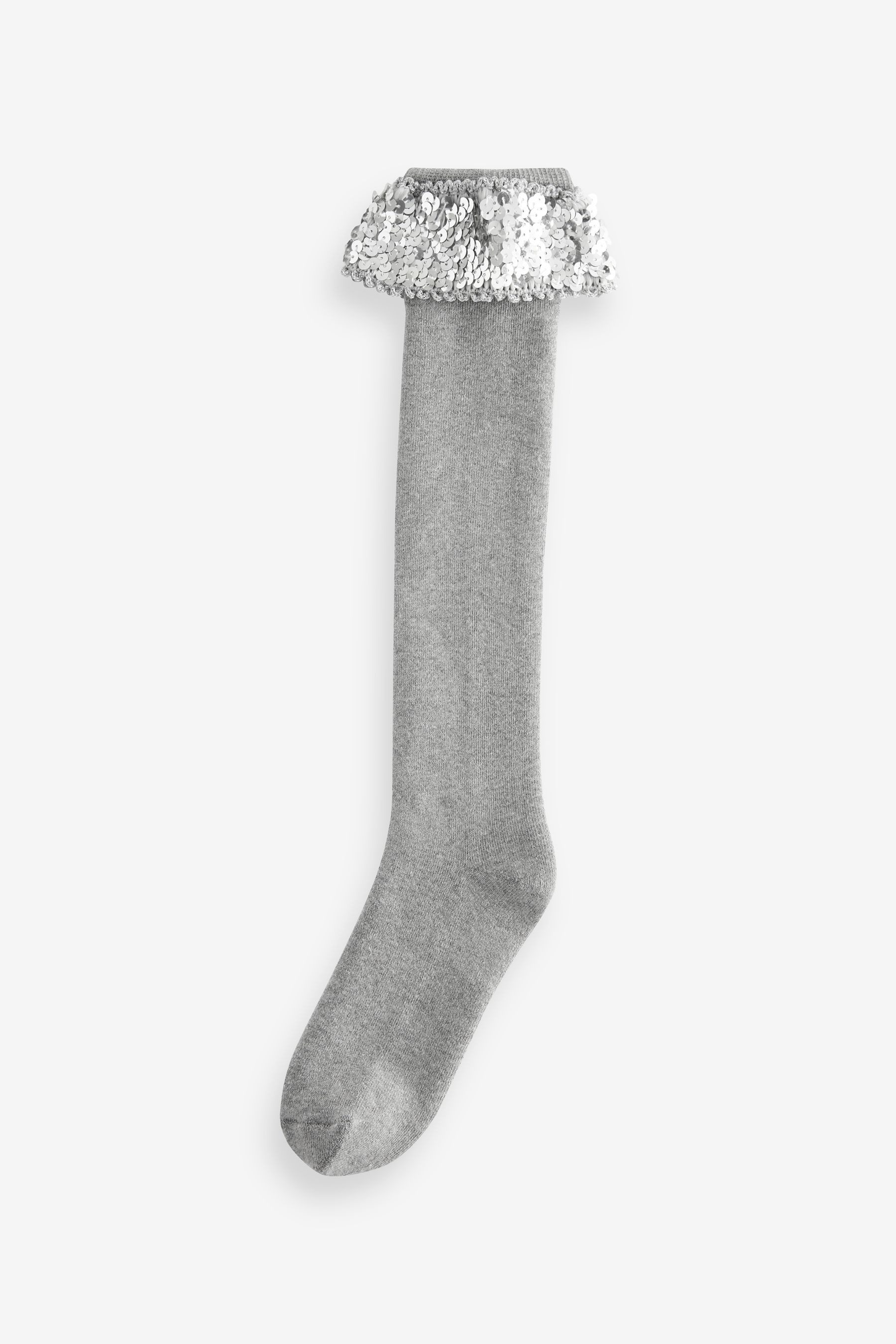 Kniestrümpfe 1er-Pack Gummistiefelsocken mit Paillettenbesatz