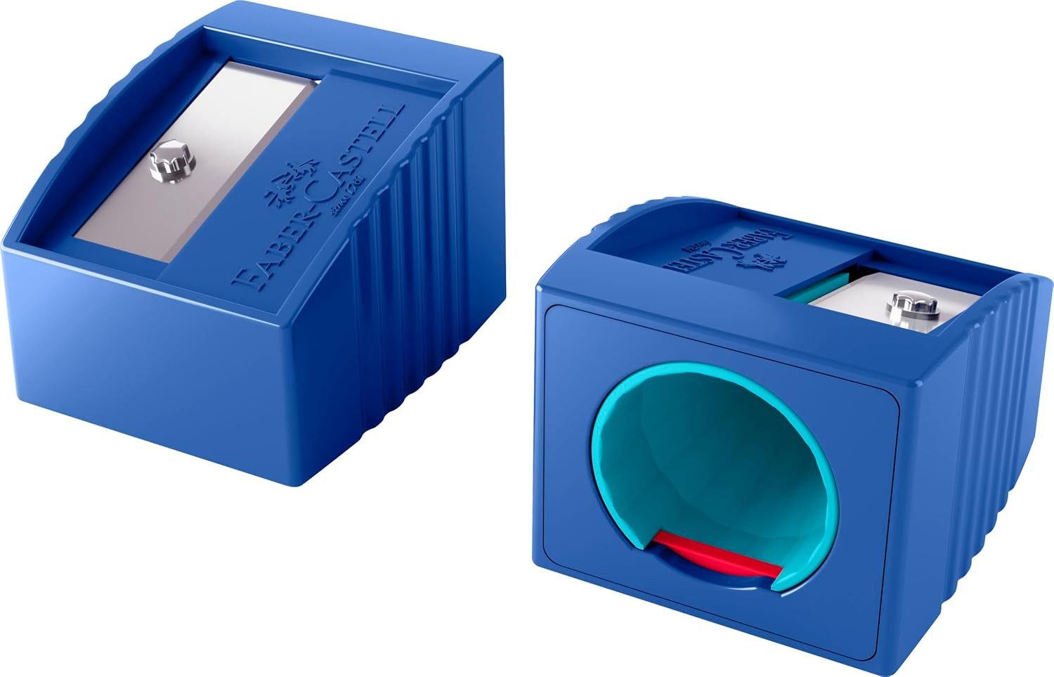 Faber-Castell Anspitzer Faber-Castell Grippy Anspitzer mit Schneidschutz, Blau
