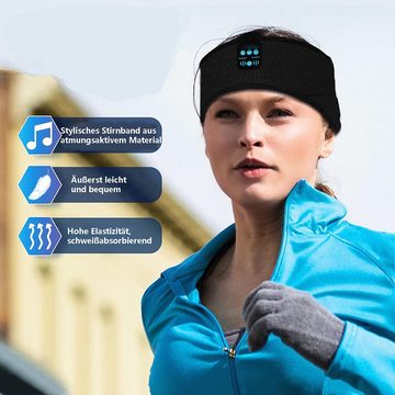 GelldG Schlaf Stirnband Kopfhörer Headband Schlafmaske Kopfhörer