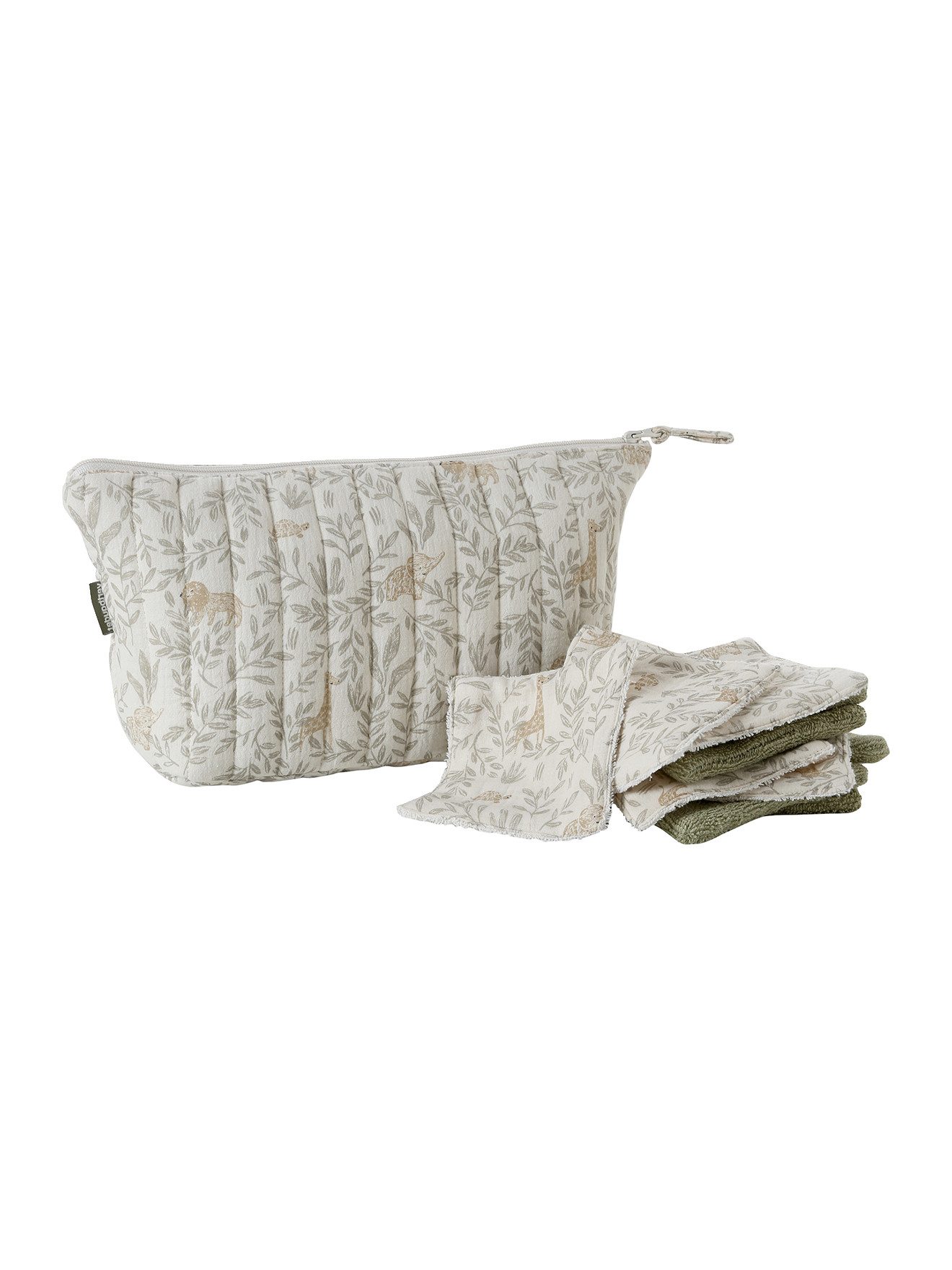vertbaudet Waschlappen Baby Waschlappen mit Aufbewahrungsbeutel, 10er-Pack