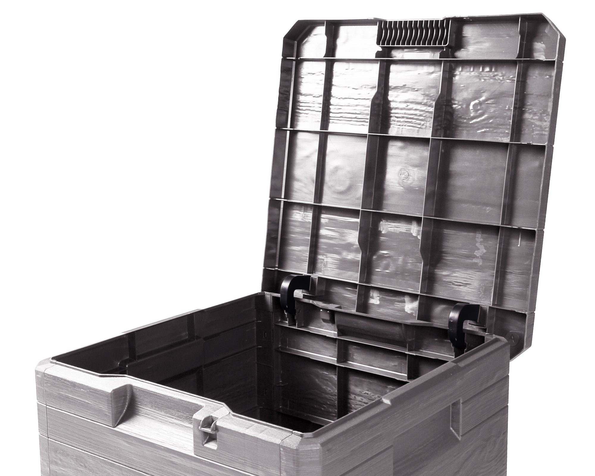 ONDIS24 Kissenbox Aufbwahrungsbox Madera Mini Holz-Optik, 90L, abschließbar Truhe – Bild 3 von 5