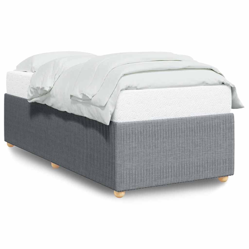 vidaXL Bett Bettgestell ohne Matratze Hellgrau 90x190 cm Stoff günstig online kaufen