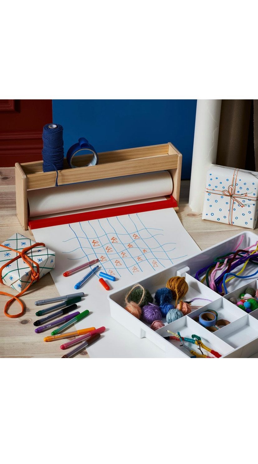 IKEA Papierschneidegerät IKEA MALA Papierrollenhalter mit Ablage, Papierschneidemaschine