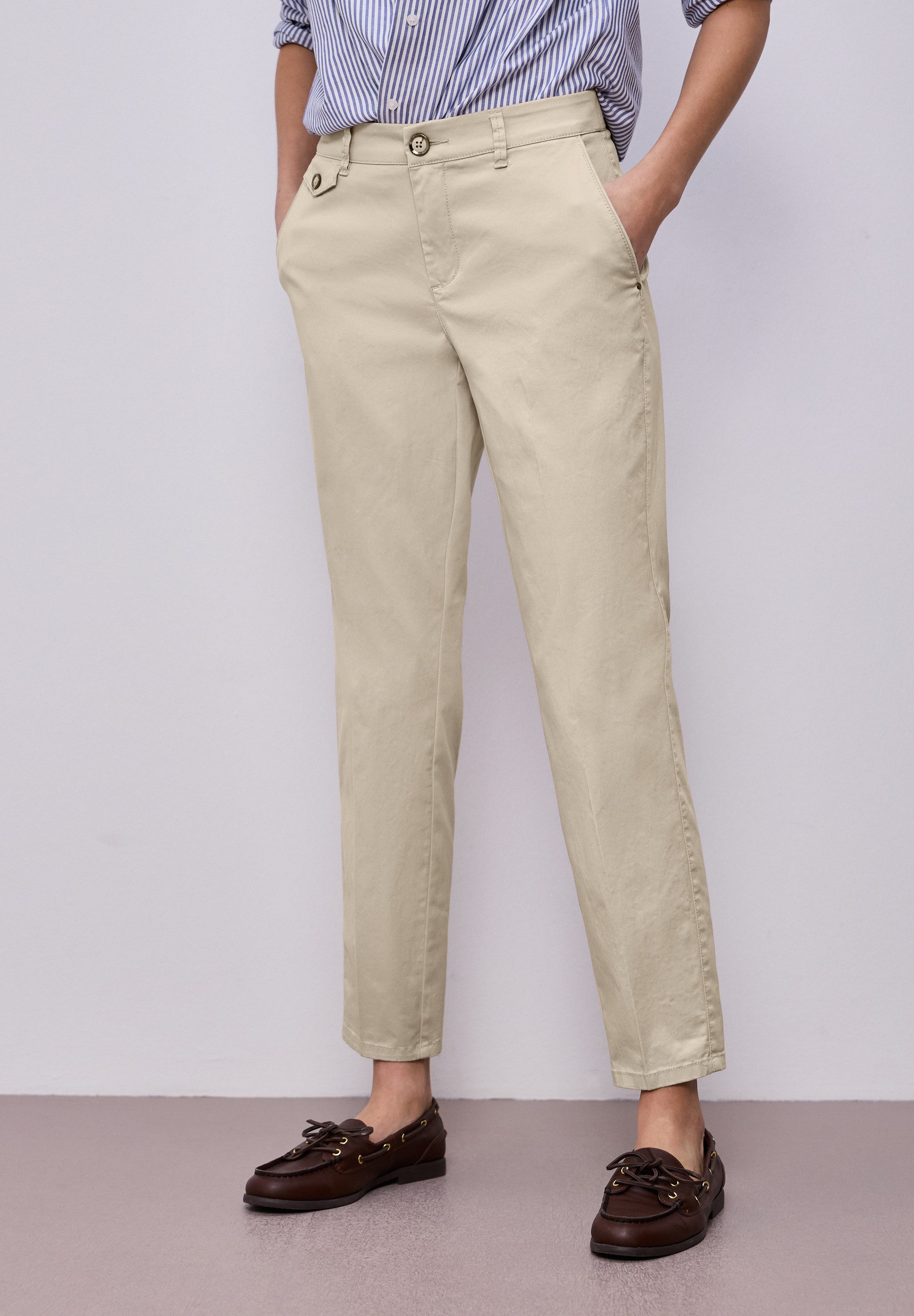 STREET ONE Chinohose aus Twillstoff