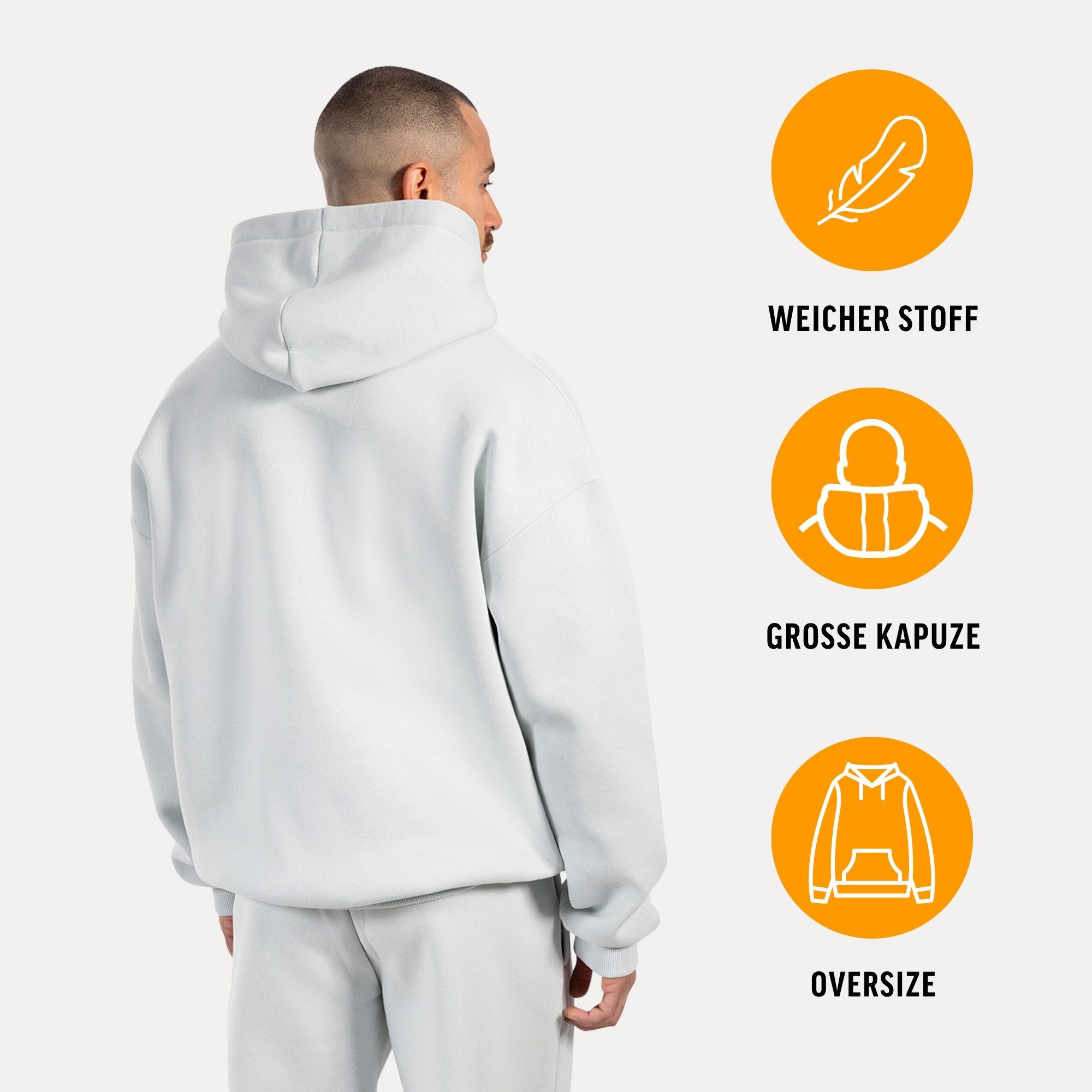 Smilodox Hoodie Lorik, Oversize Kapuzenpullover mit großem Frontprint auf d günstig online kaufen
