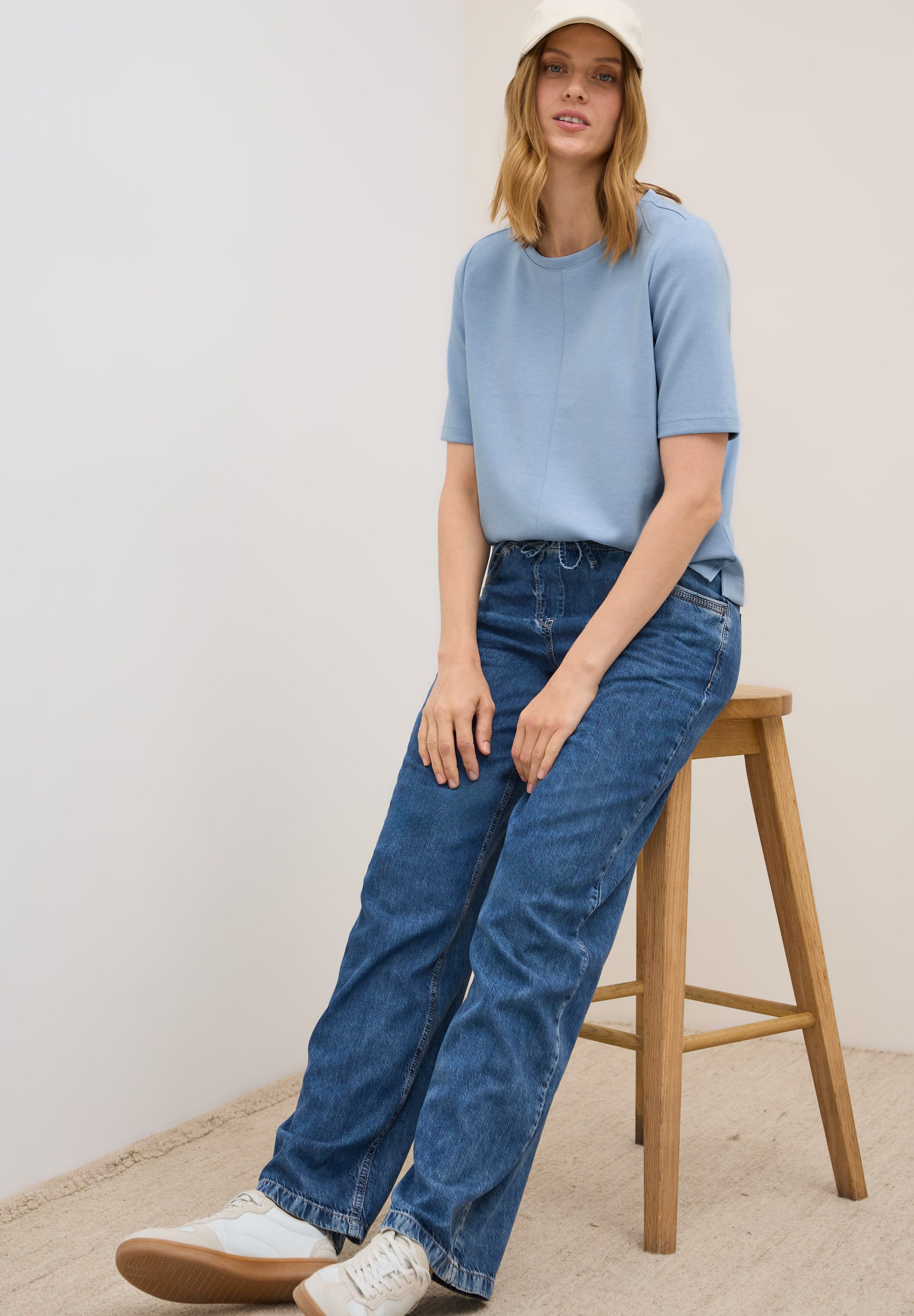 CECIL Sweatshirt kurzarm, mit Rundhals