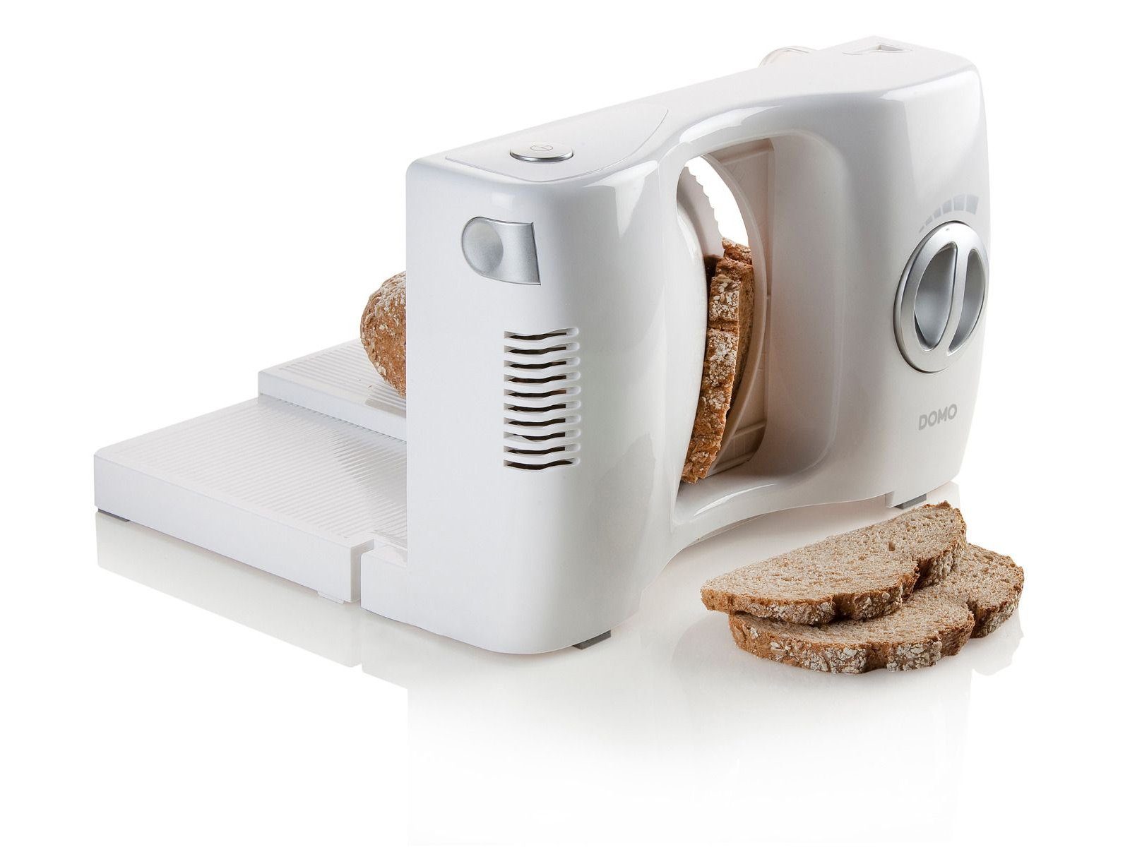 Domo Allesschneider, 120 W, klappbar für Brot & Wurst Multi-Schneider Aufschnitt-Maschine Ø17cm