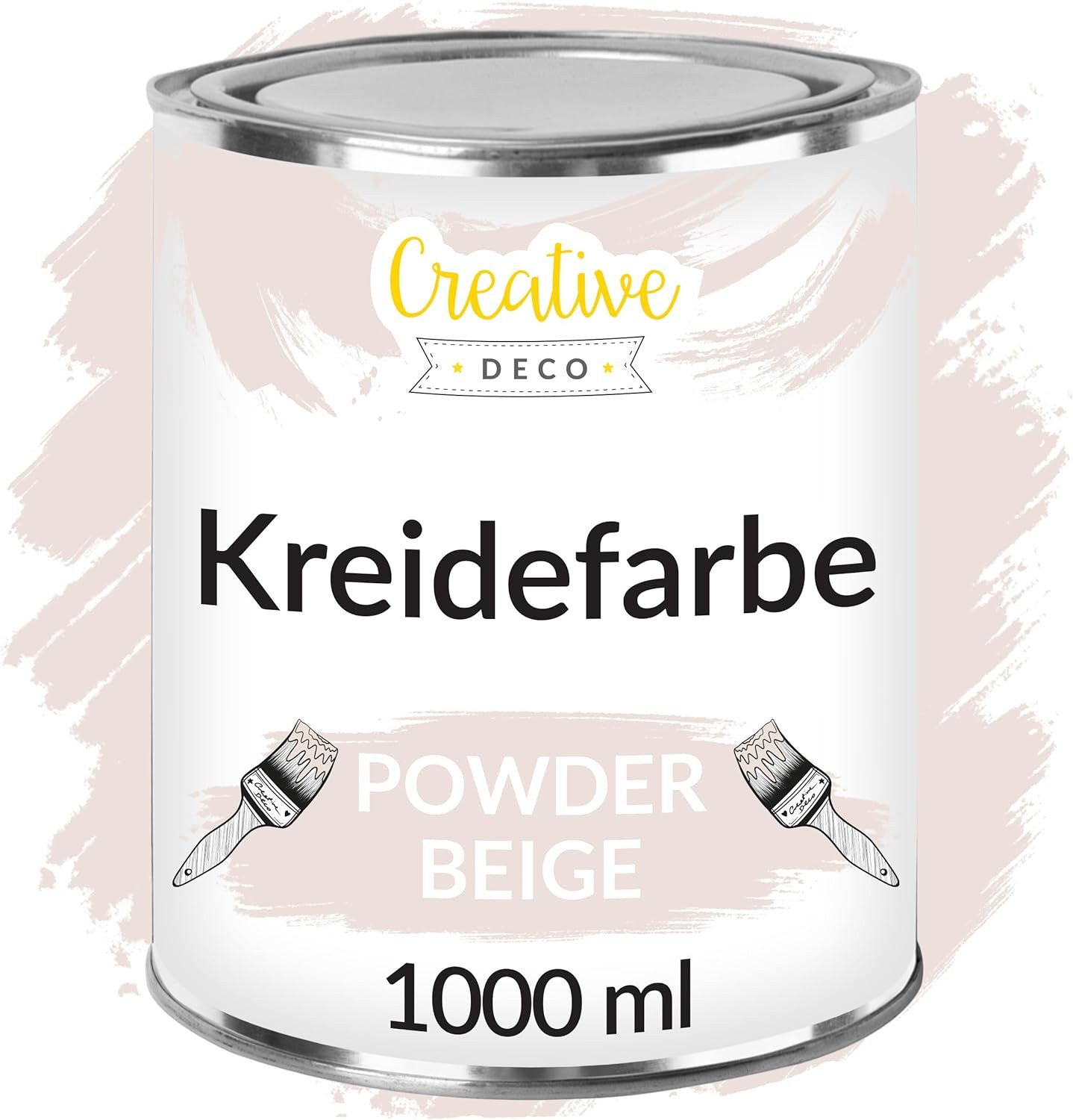 Creative Deco Kreidefarbe Kreidefarbe für Möbel Möbelfarbe Landhaus Vintage Matt Abwaschbar, auf Wasserbasis, Wisch-Effekt Gradient-Effekt möglich