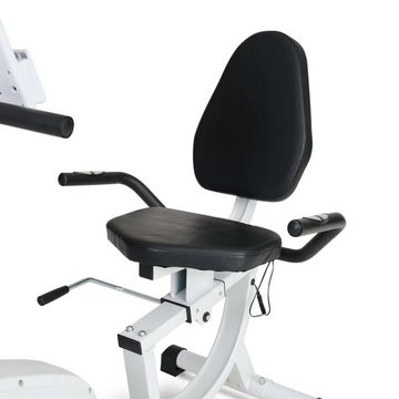 SportPlus Heimtrainer SP-RB-9500-W-iE, Liegeheimtrainer, App Kompatibilität, 6 Trainingsprogramme, weiß