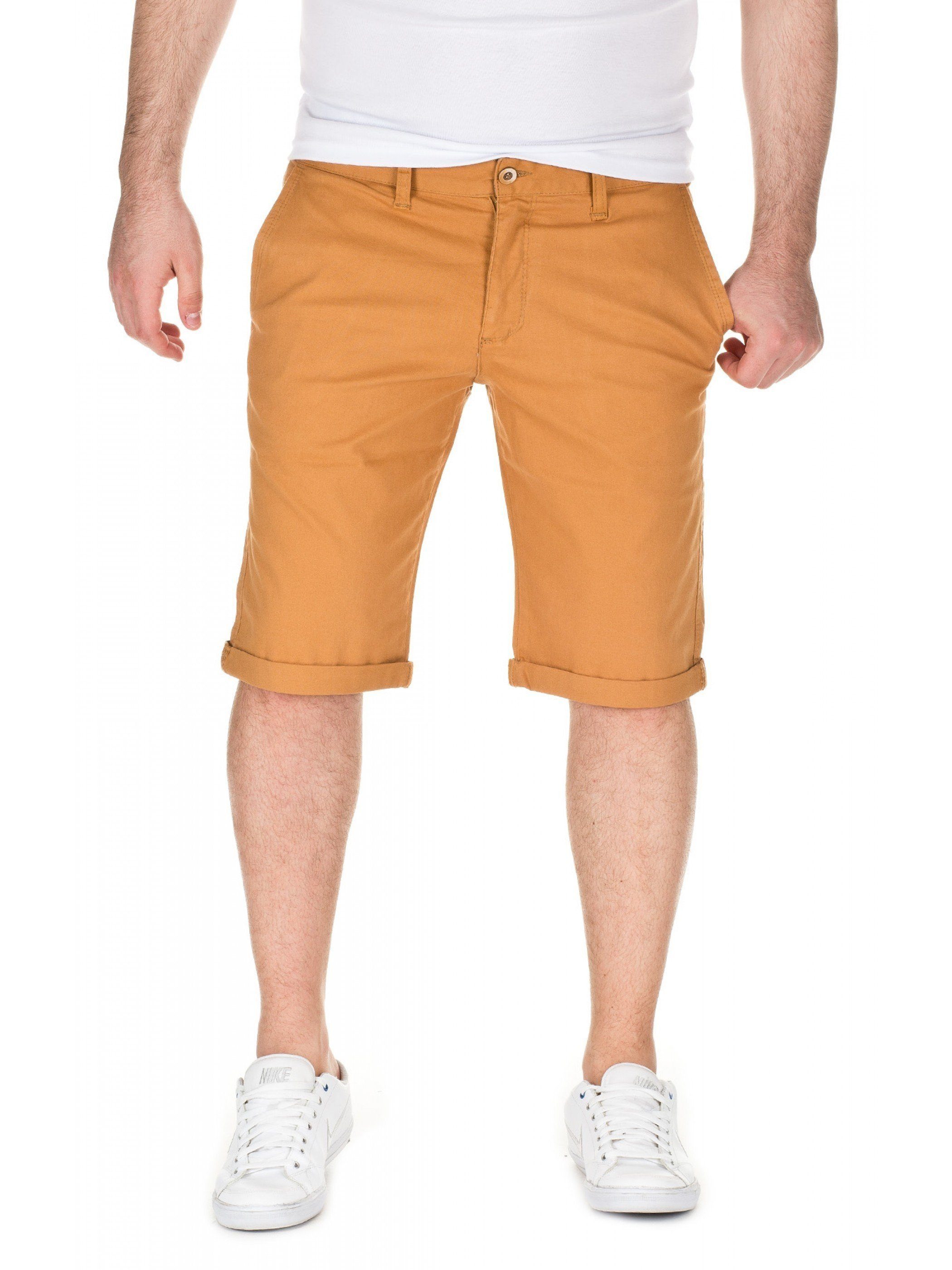 WOTEGA Shorts in 82295) Unifarbe Chino (mustard Goldfarben Kallari gold shorts