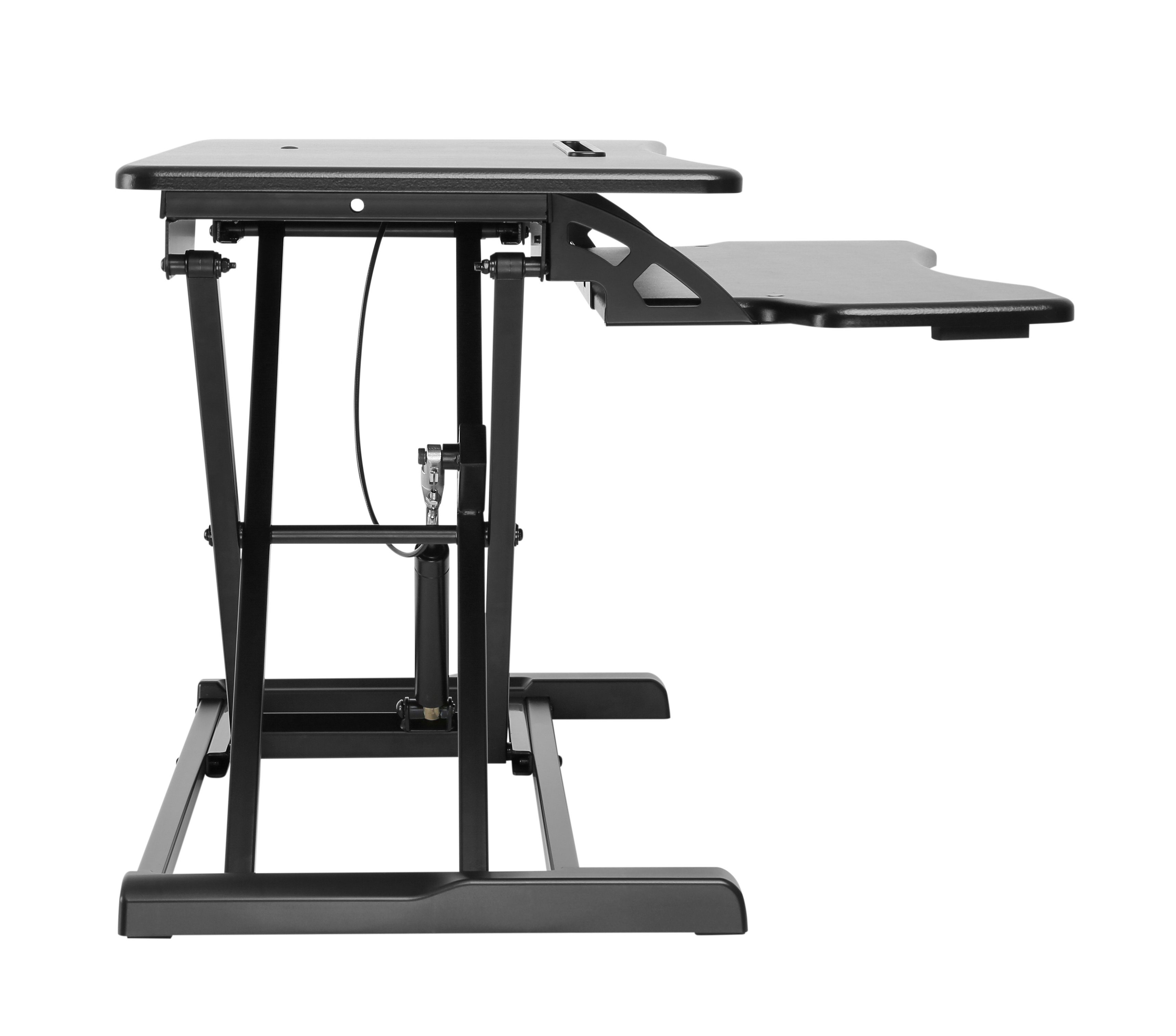 Schreibtischaufsatz Steh-Sitz für Höhenverstellbar, Schreibtisch Aufsatz GTS-011, mit HALTERUNGSPROFI HALTERUNGSPROFI Gasdruckfeder