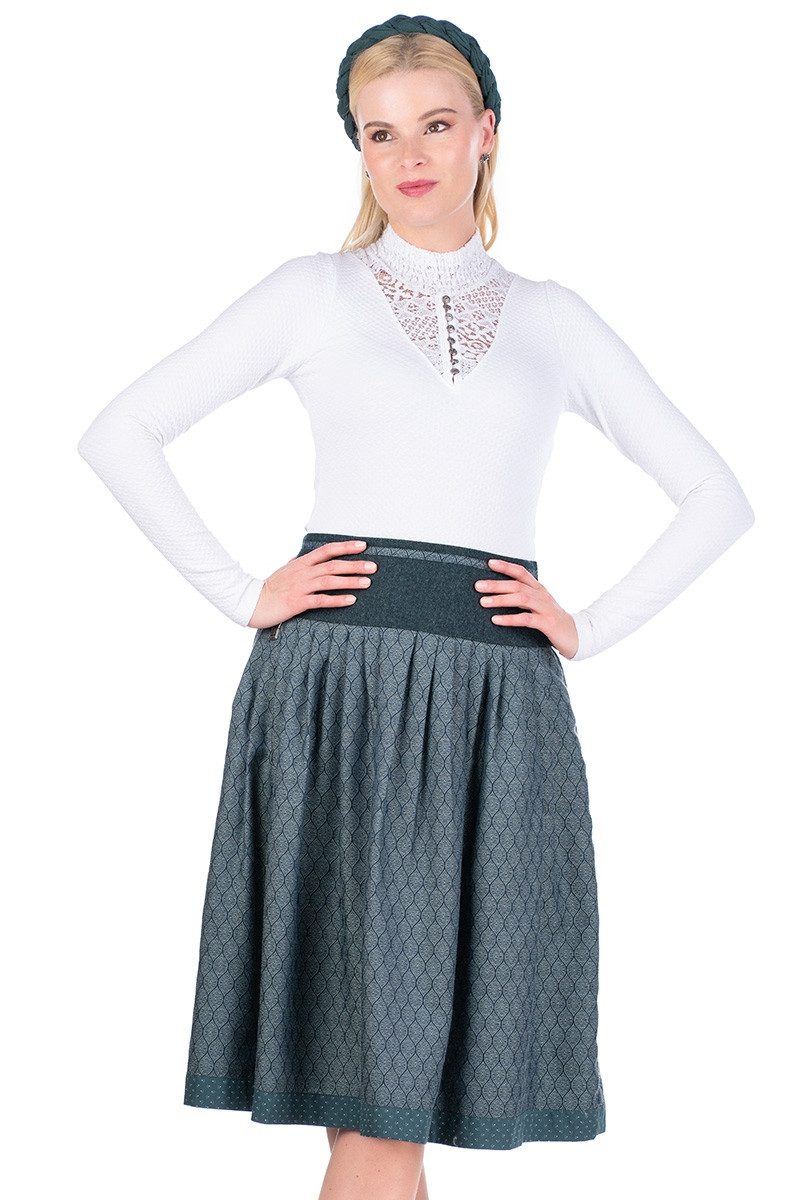 Hammerschmid Trachtenrock Trachtenrock - FREISING - petrol gemustert günstig online kaufen