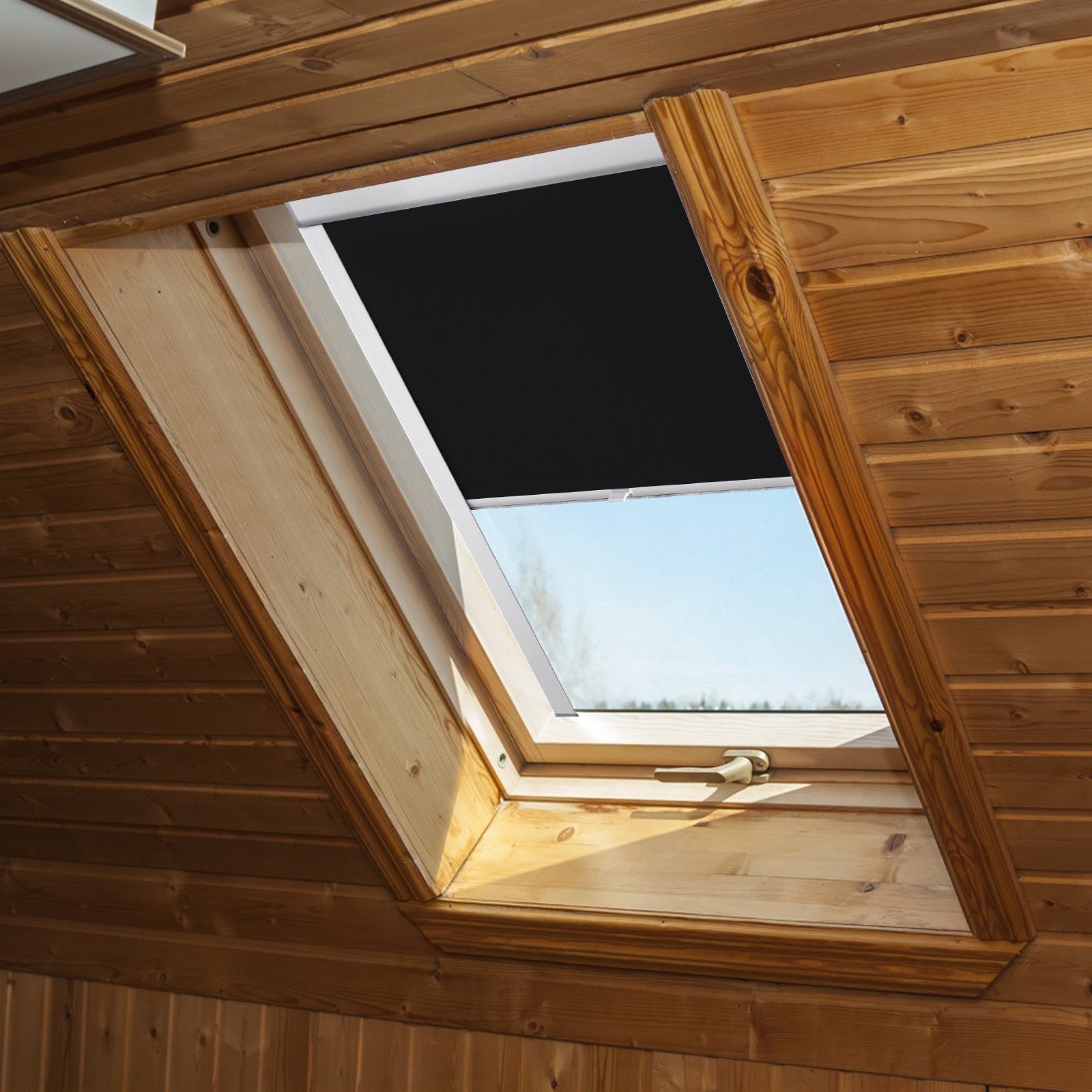 Verdunklungsrollo AUFUN, velux für Fenstersysteme passend, Rollo Dachfenster