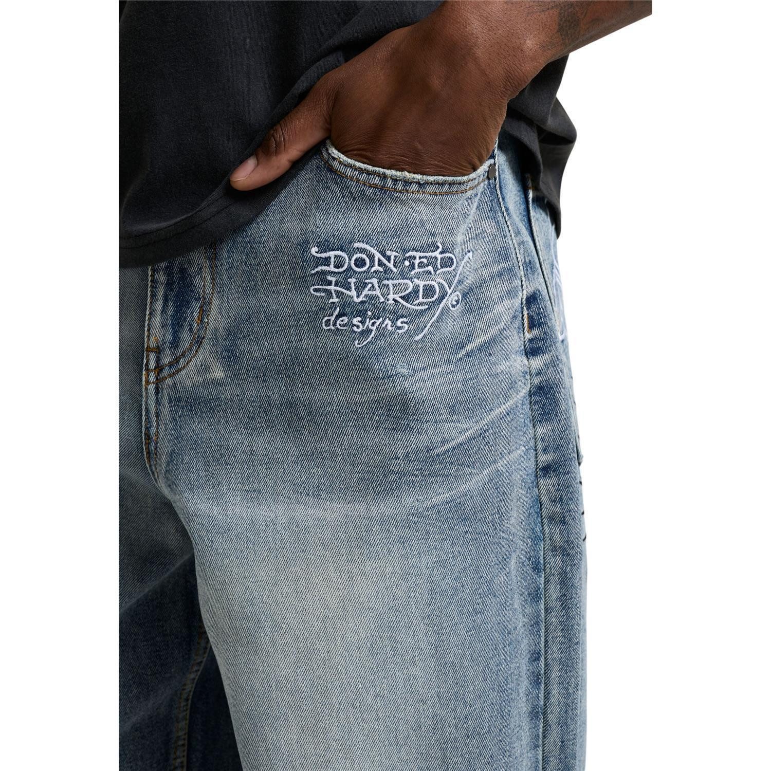 Ed Hardy Relax-fit-Jeans Jeans Ed Hardy Embroidered Panther Relax