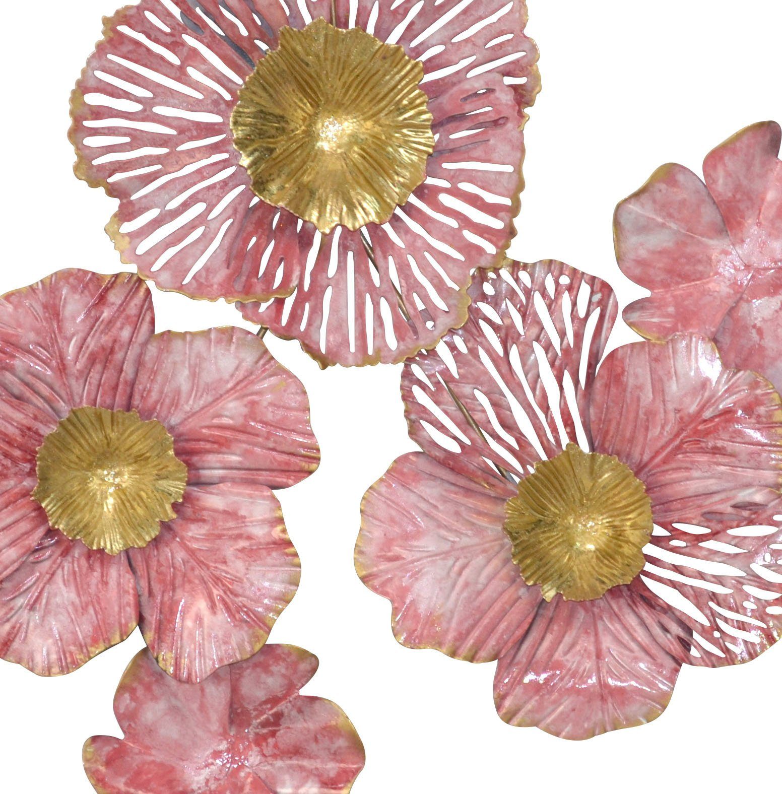 HOFMANN LIVING AND MORE Wanddekoobjekt Wanddekoration (1 St), rosa Blüten i günstig online kaufen