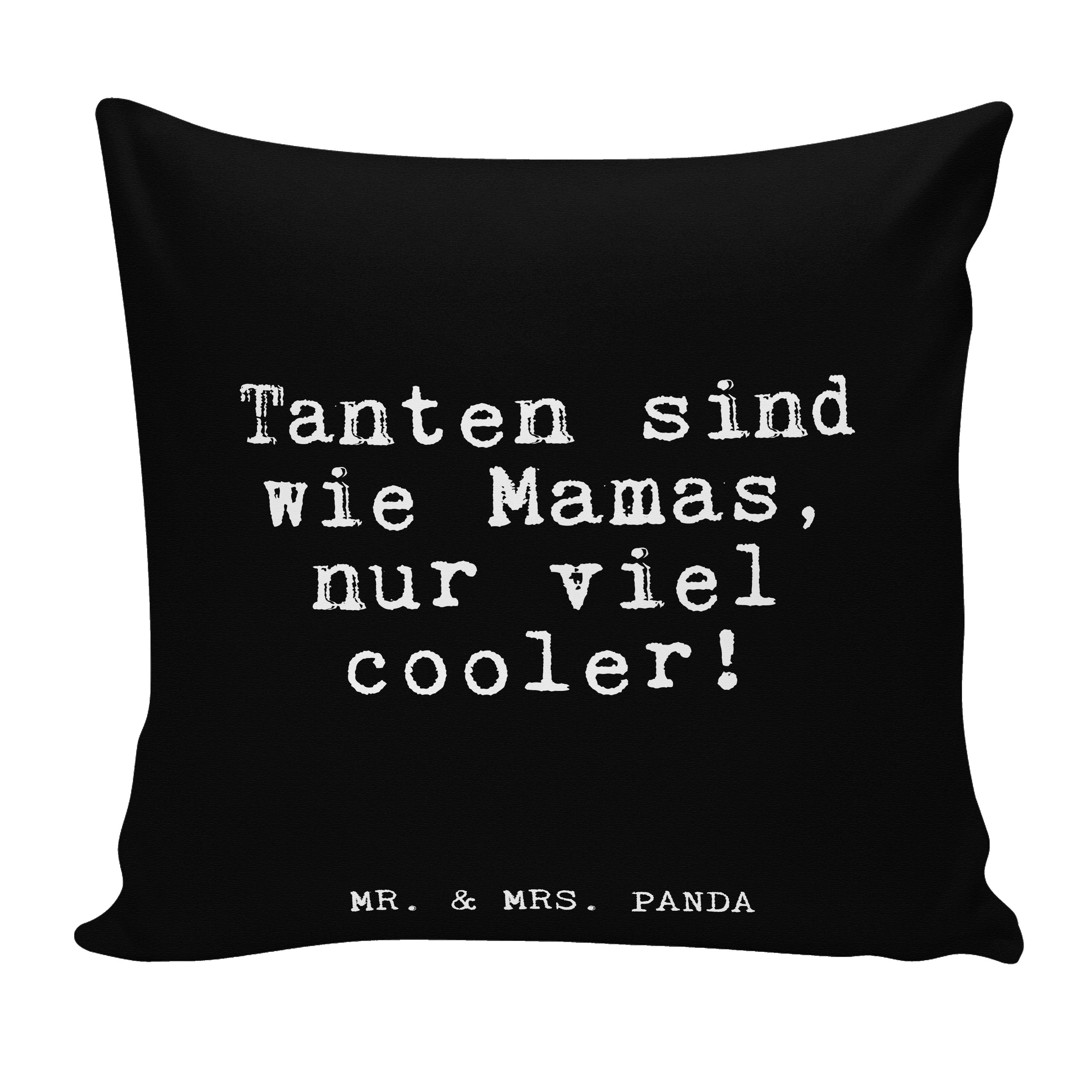 Mr. & Mrs. Panda Dekokissen Tanten sind wie Mamas,... - Schwarz - Geschenk, Mütter, Mutter werden