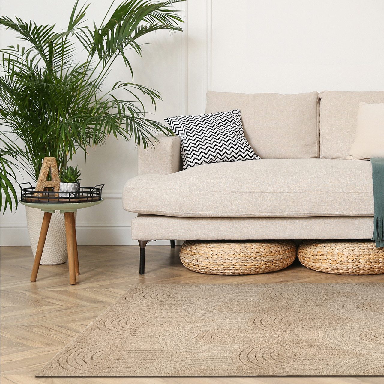 ArtUniverse Outdoorteppich Malaga Hazelnut 120 x 170 cm, 120x170 cm, Höhe: 1,3 mm