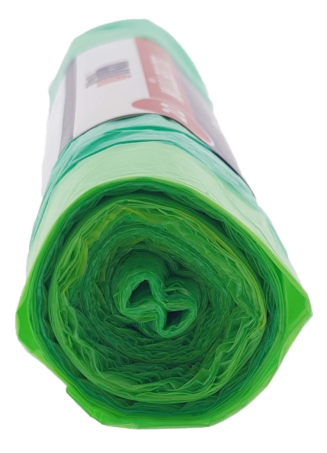 Ulith Müllbeutel Müllbeutel 60L Grün Zugband 20 Stück, Zubehör für Mülleimer, Abfallbeutel Mülltüte Tüte Beutel Bag Sack Säcke Abfalltüte