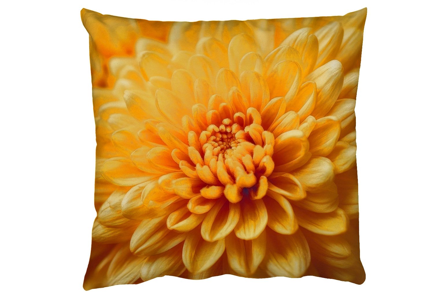 MuchoWow Dekokissen Gelb - Chrysantheme - Sanftheit, Zierkissen mit Füllung für Wohnzimmer, Sofakissen, 40x40 cm