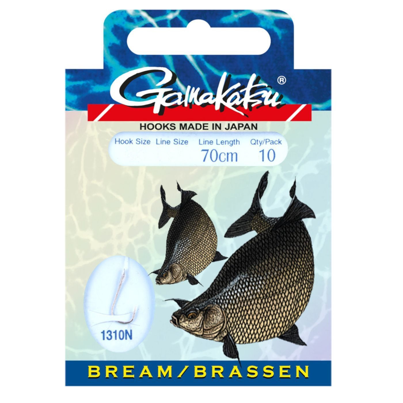Stipphaken Gamakatsu Brassen LS-1310 70cm - 10 gebundene Angelhaken