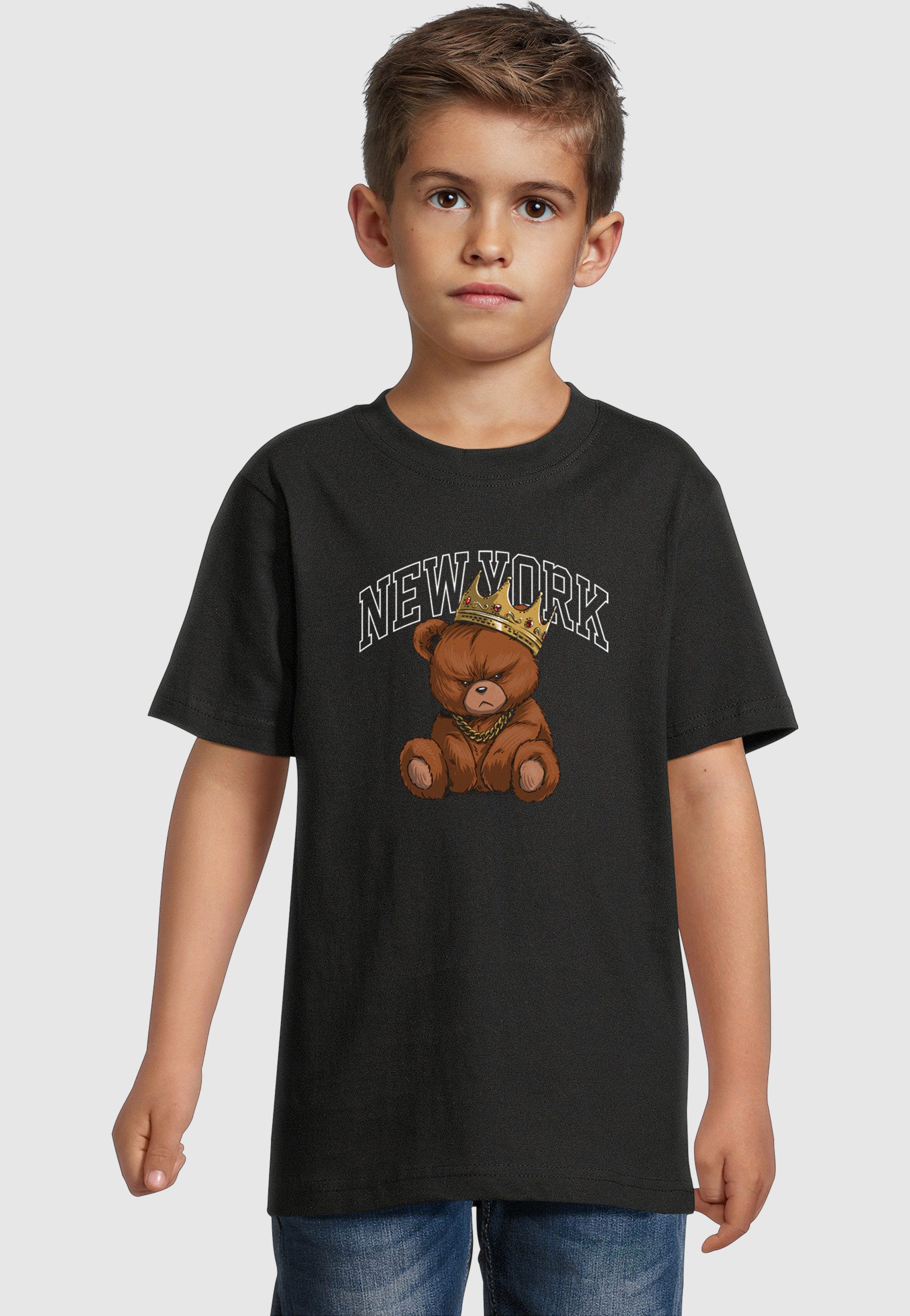 MisterTee T-Shirt MisterTee Kids NY Crowned Bear Tee (1-tlg)