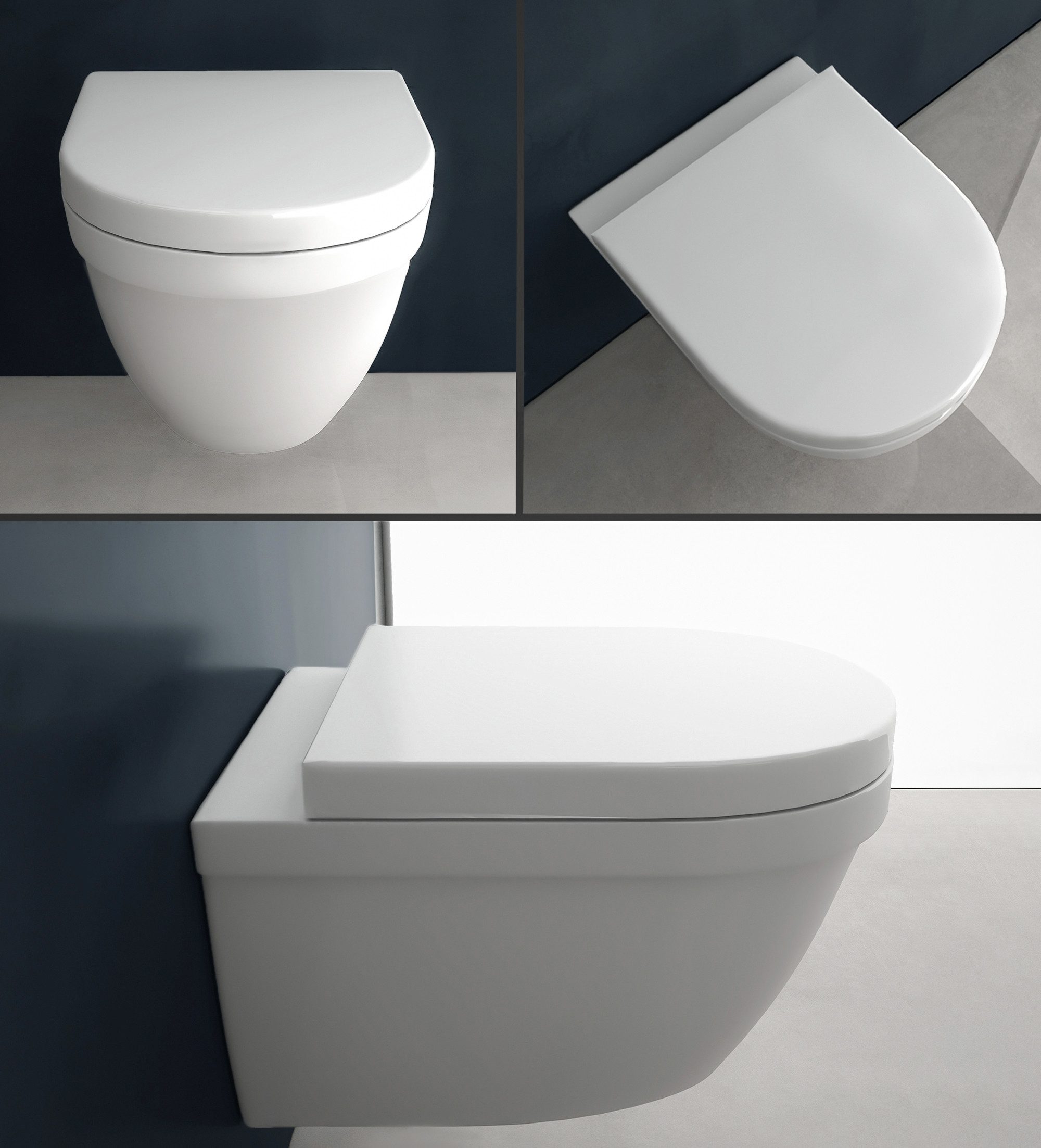Alpenberger Tiefspül-WC Hänge WC Spülrandlos - Toilette mit WC Sitz mit Abs günstig online kaufen