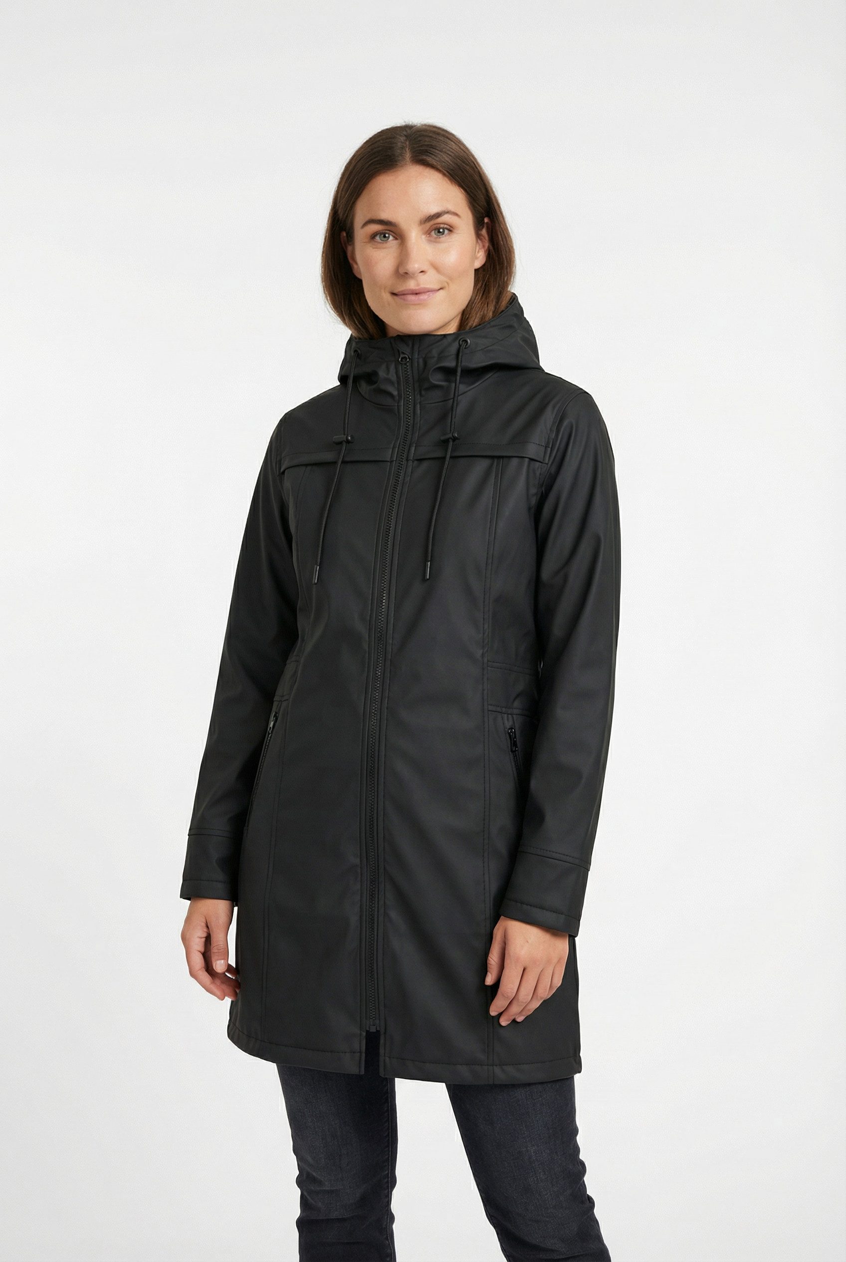 FREEQUENT Regenjacke FQRAIN-JACKET wasserabweisend mit Kapuze