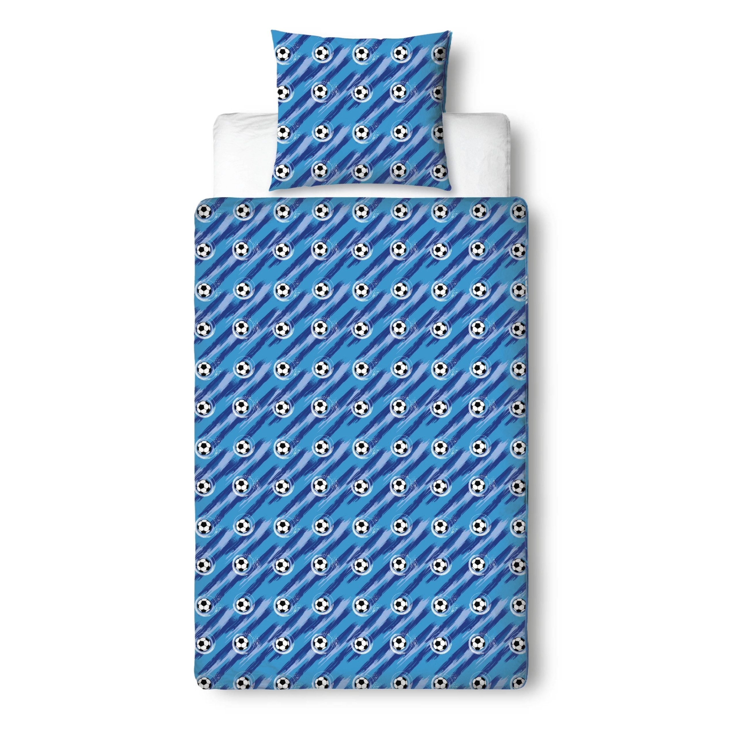 MTOnlinehandel Bettwäsche Fußball in 135x200 + 80x80 cm • Geschenkidee für günstig online kaufen