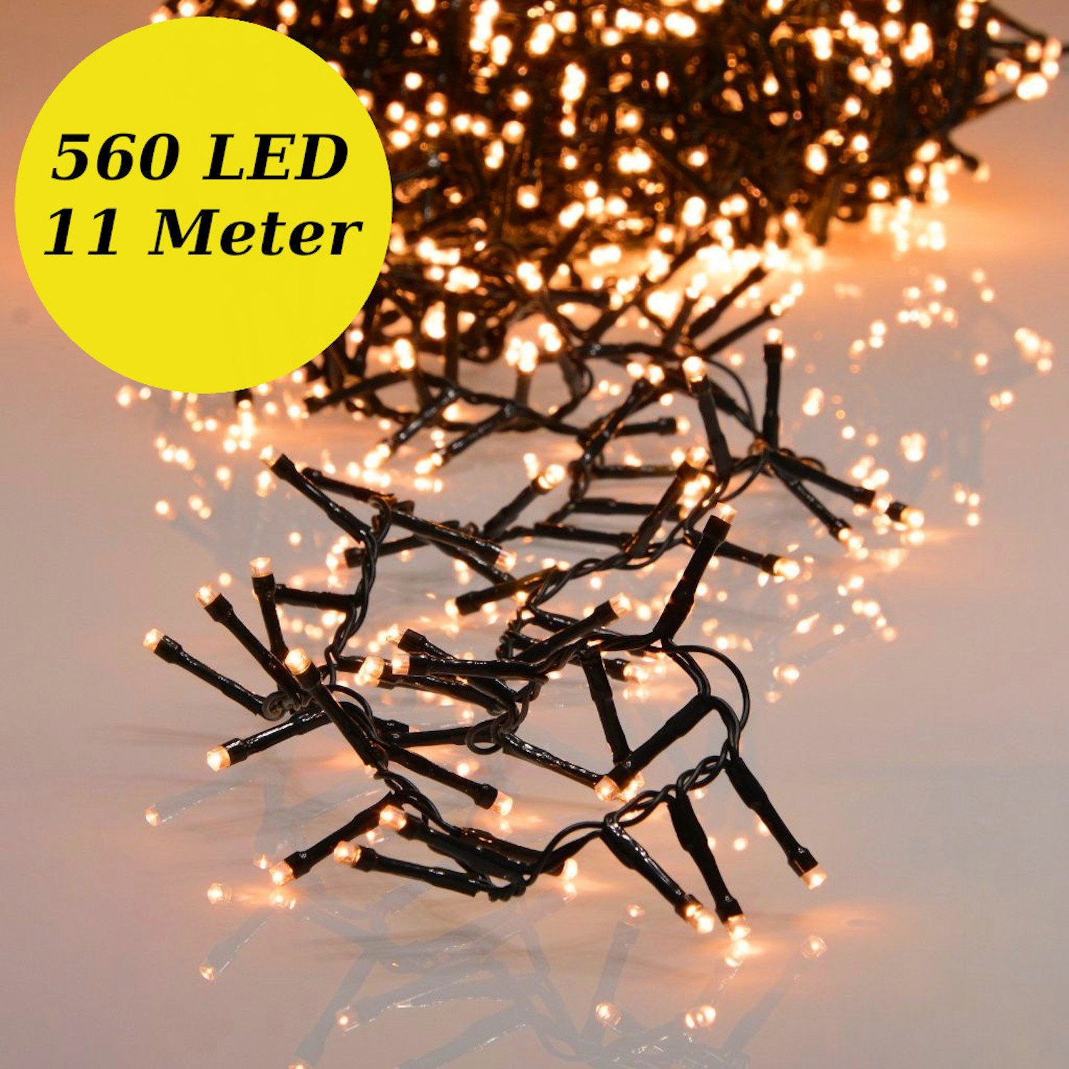 INtrenDU LED-Lichterkette Lichterkette EXTRA warmeiß 560LED 11m, mit itegri günstig online kaufen