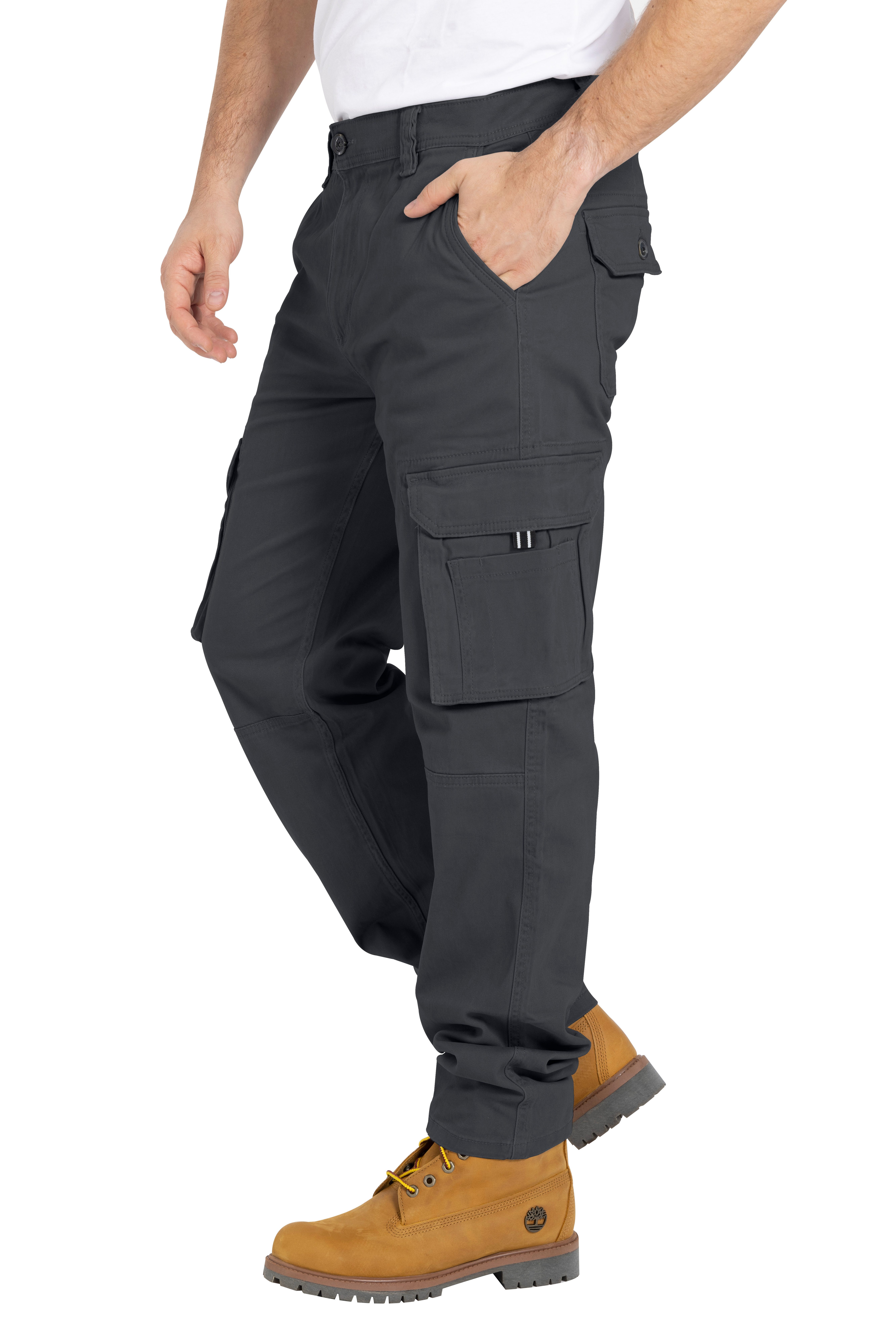 BlauerHafen Cargohose Herren Cargo Hose Arbeitshose Schwerlast Tactical mit 12 Taschen Chino