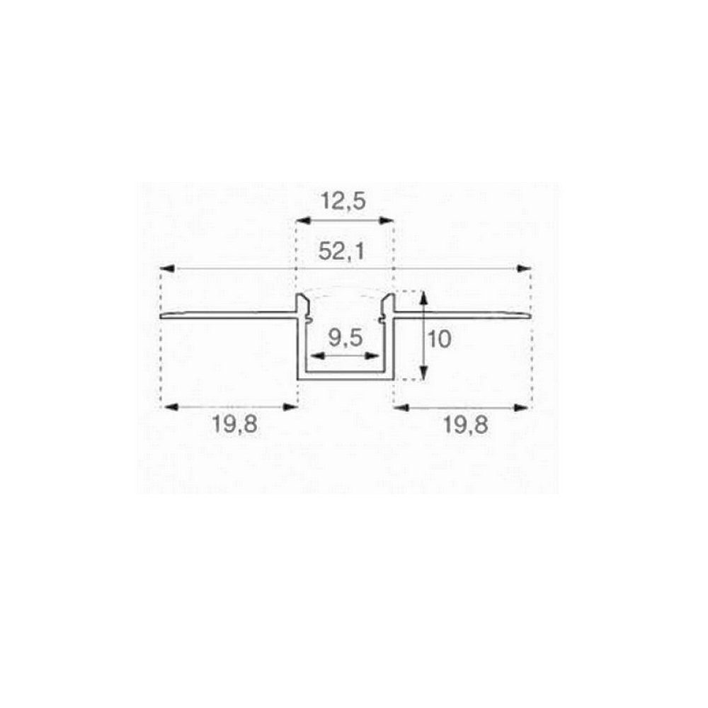 ENERGMiX LED-Stripe-Profil 2 Meter Alu Profile Alu Schiene Profil mit Milchglas Abdeckung Kanal, Profil Kanal LED Leiste Profil Kanal system für LED Streifen 20 – Bild 5 von 5