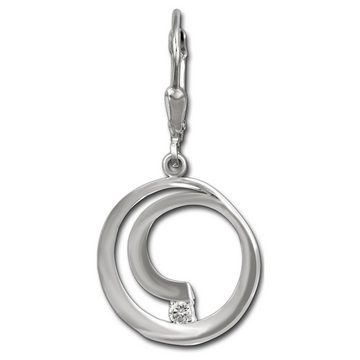 SilberDream Paar Ohrhänger SilberDream Damen Ohrhänger 925 Ohrringe (Ohrhänger), Damen Ohrhänger Spirale aus 925 Sterling Silber, glanz, Farbe: silber