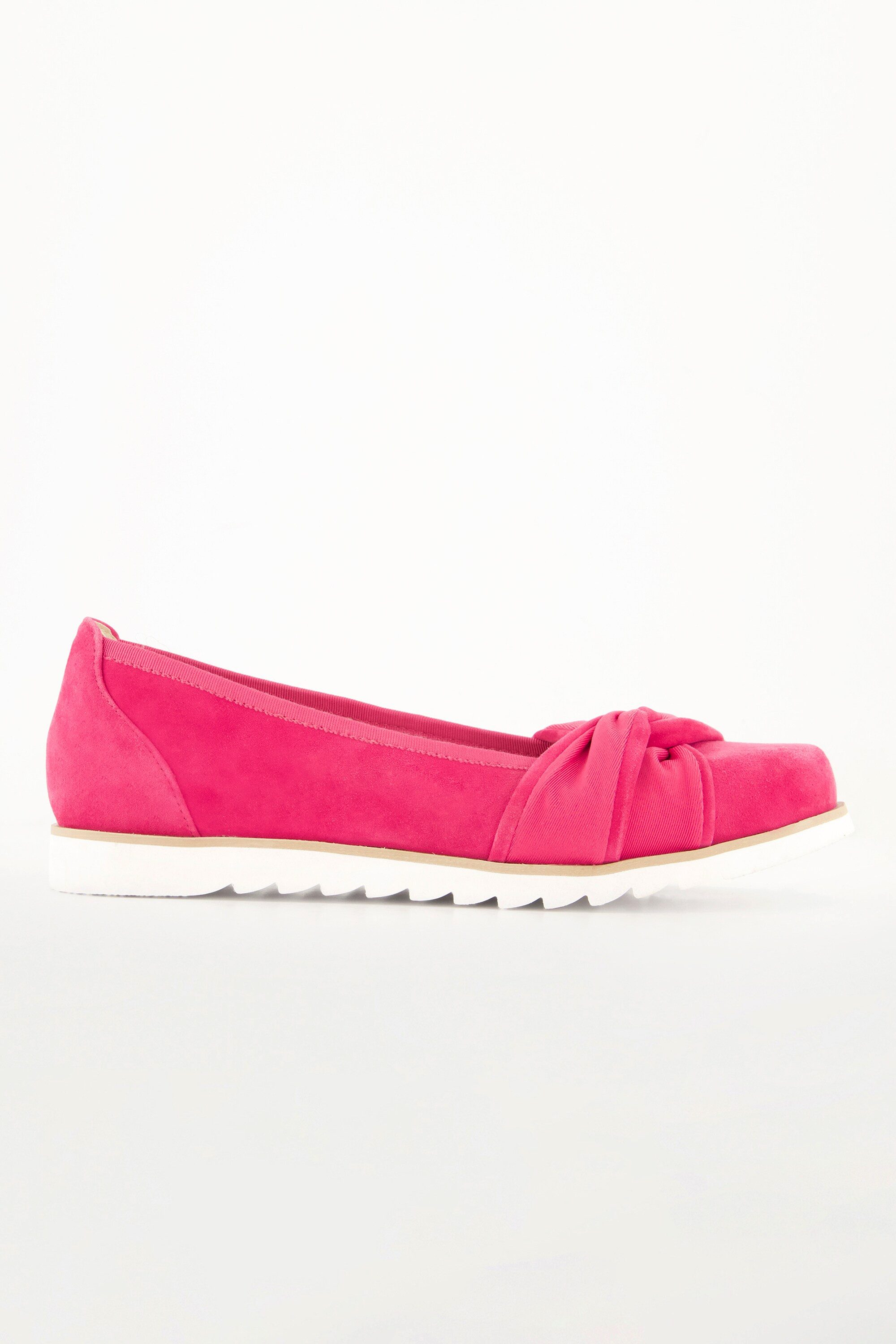 Ulla Popken Ballerinas Zierknoten Velours Weite günstig online kaufen