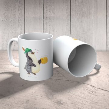 Mr. & Mrs. Panda Tasse Pinguin Bier - Weiß - Geschenk, Feierabend, Tasse, Oktoberfest, Teeta, Keramik, Einzigartiges Botschaft