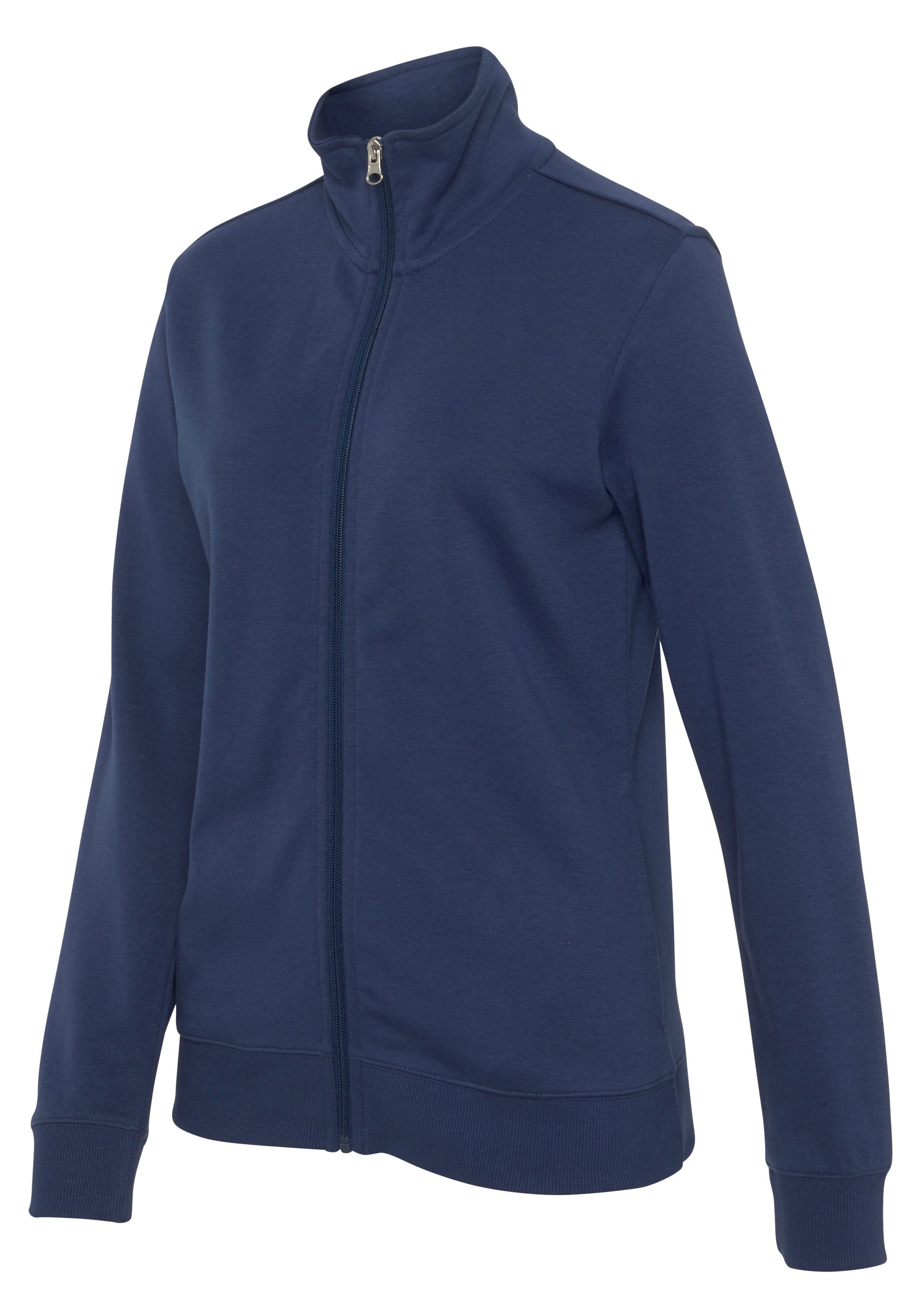 Bench. Loungewear Sweatjacke (1-tlg) mit bestickten Stehkragen, Loungeanzug