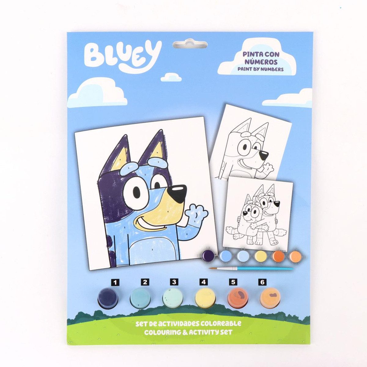 Cerda Malvorlage Bluey Malvorlage Schreibwaren-Set – Buntes Set für Kinder mit Zubehör