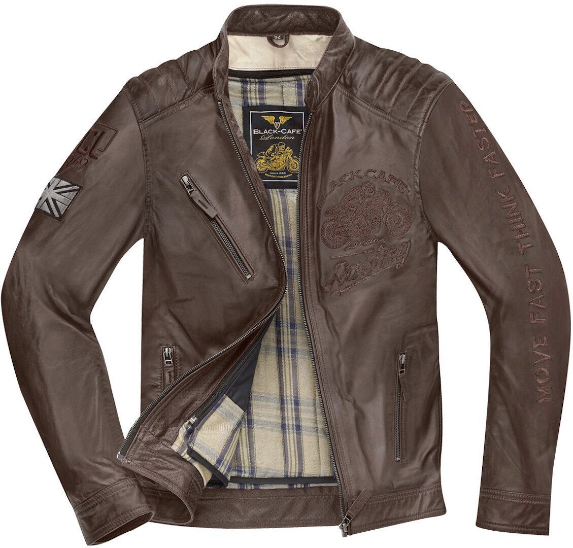 Black-Cafe London Motorradjacke Tokio Motorrad Lederjacke protektoren reißv günstig online kaufen