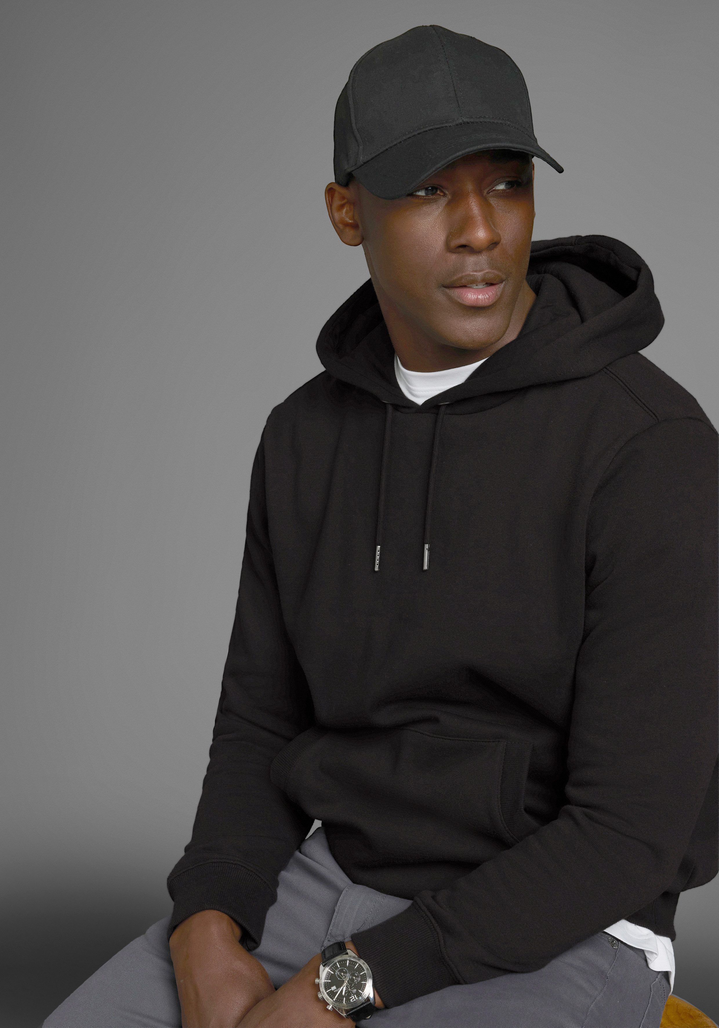 Man's World Kapuzensweatshirt mit Kämguruhtasche günstig online kaufen