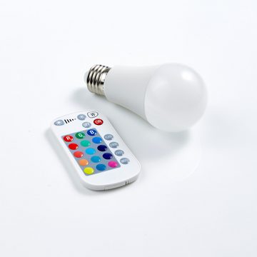 Northpoint LED-Leuchtmittel LED E27 RGB 2700K mit Infrarot Fernbedienung, 9W, 800lm