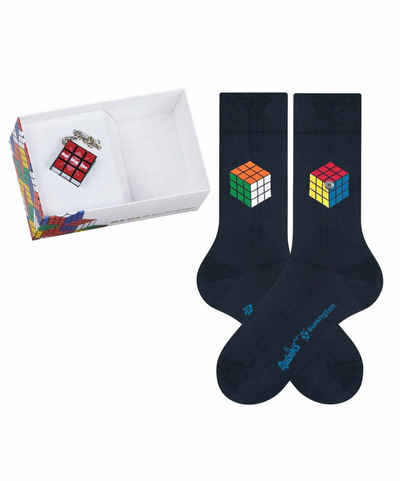 Burlington Socken »Rubiks Cube« (1-Paar) mit Zauberwürfel-Schlüsselanhänger
