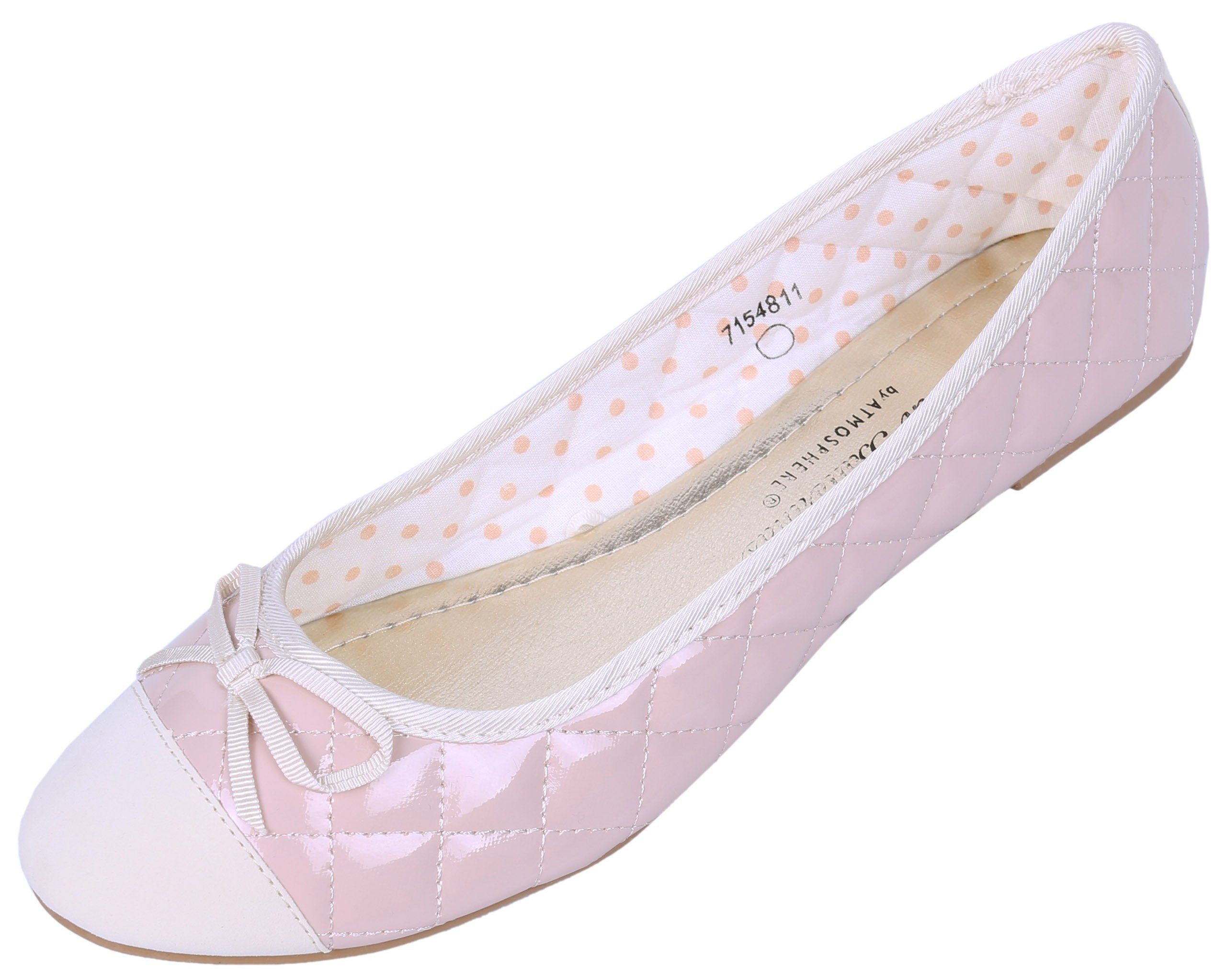 Sarcia.eu Pink-cremefarbene Ballerinas mit Schleife 41 EU Ballerina günstig online kaufen