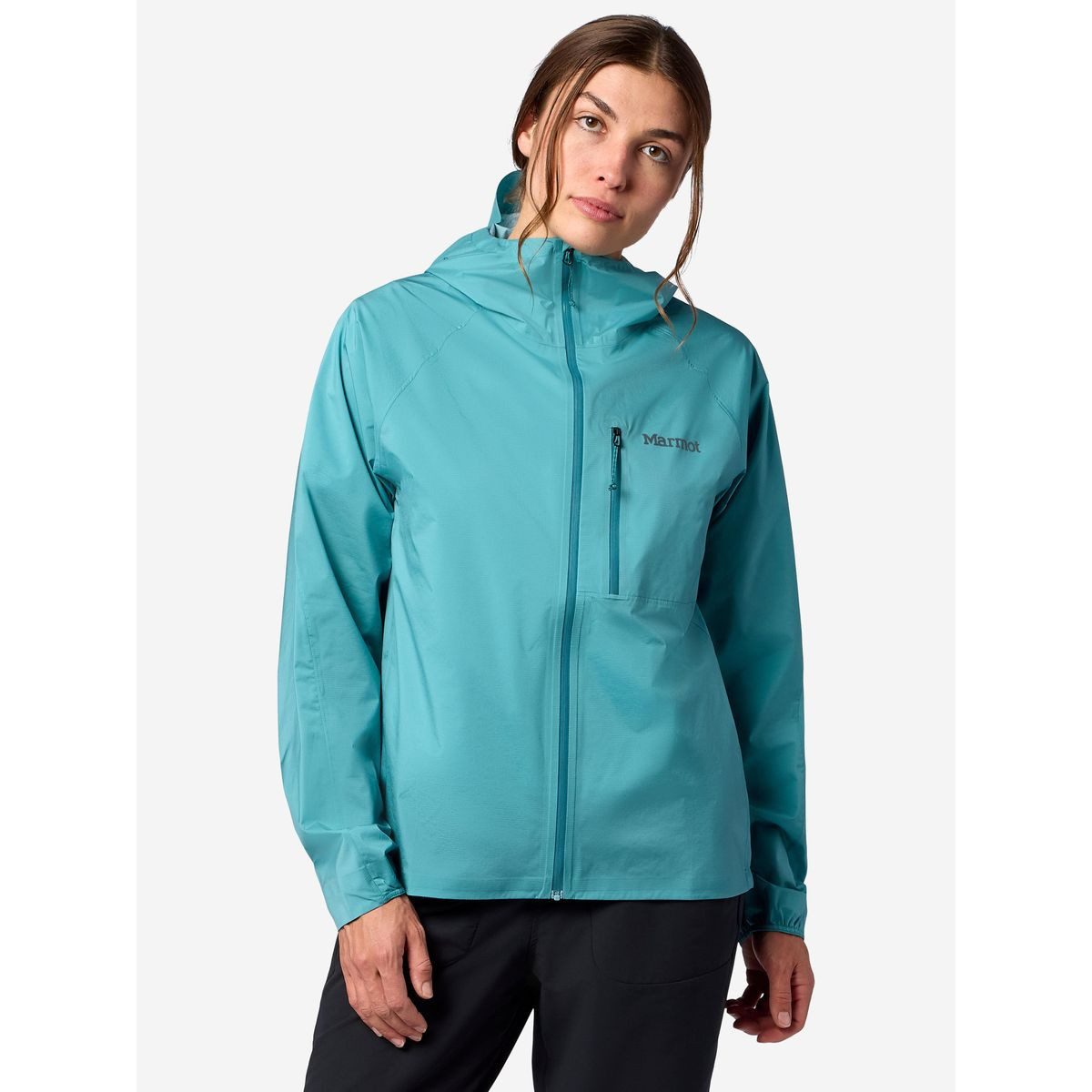 Marmot Outdoorjacke Wm's Superalloy Bio Rain Jacket Ultraleichte, wasserdichte und umweltfreundliche Regenjacke mit