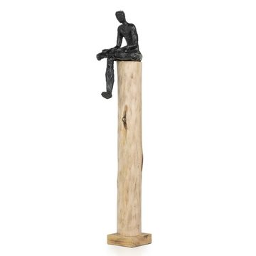 Moritz Skulptur Mann groß, Holz Deko Figuren Wohnzimmer Holzdeko Objekte Holzdekoration