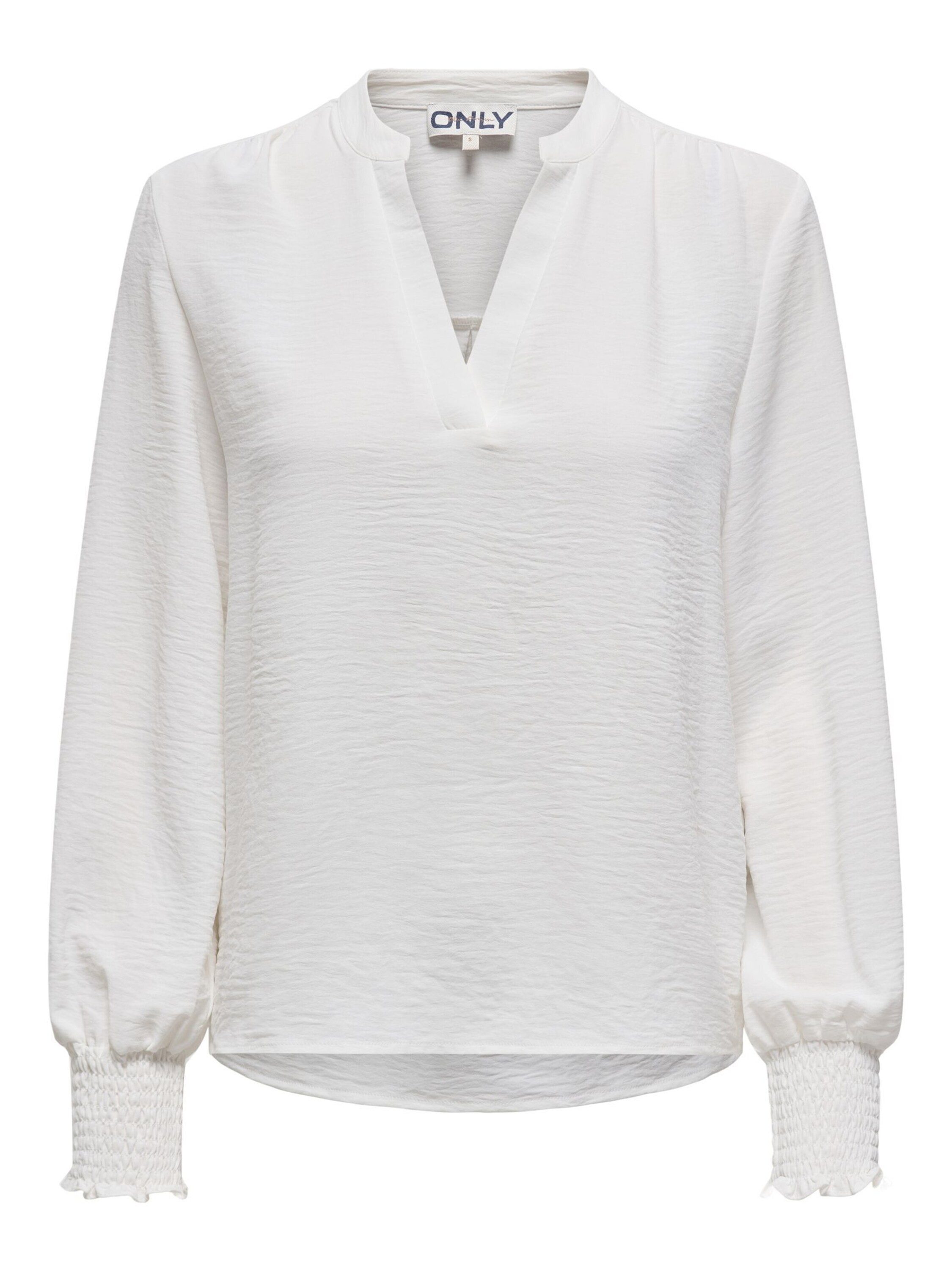 ONLY Blusenshirt "ONLMETTE V-NECK LS SMOCK TOP NOOS WVN" günstig online kaufen
