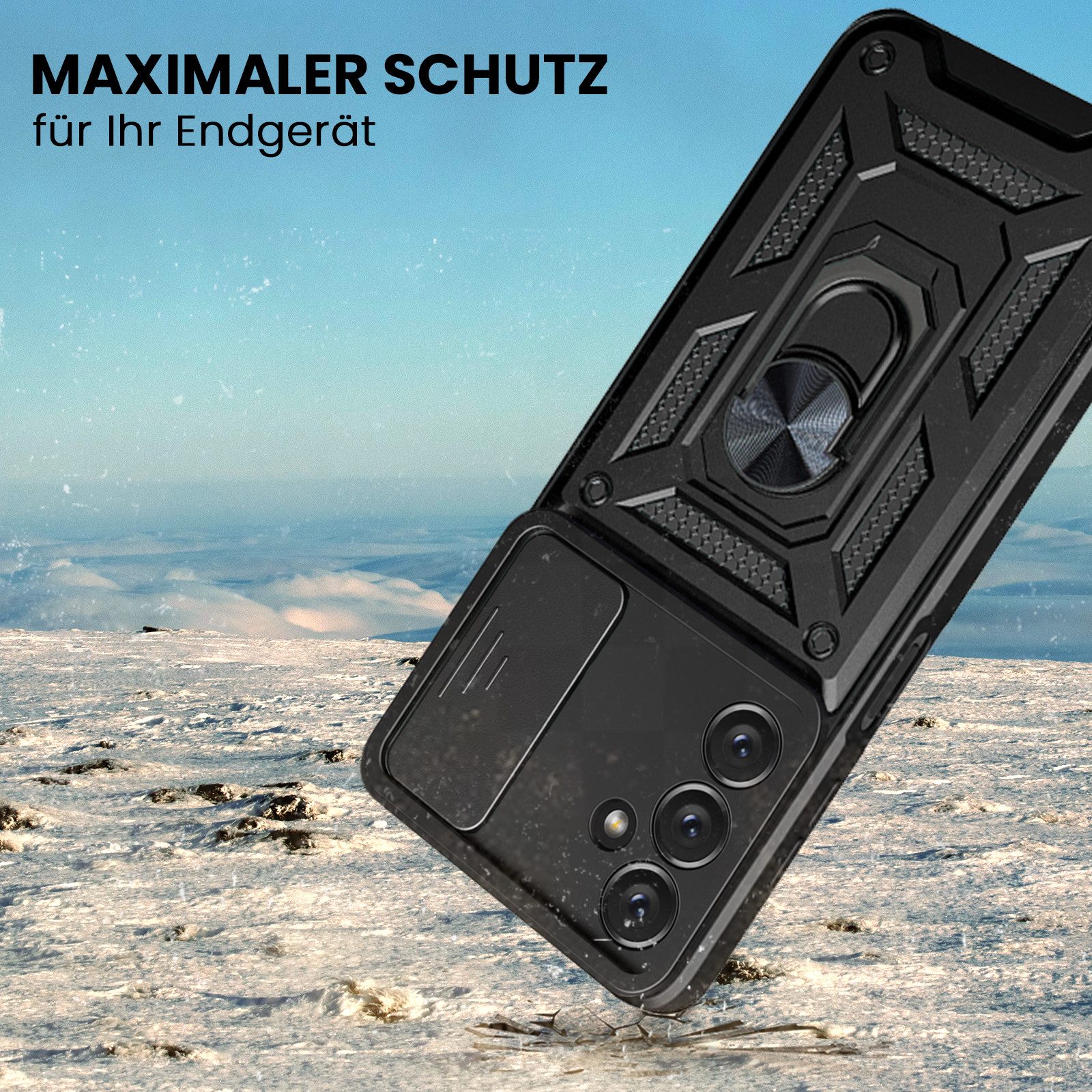 Tec-Expert Handyhülle Outdoor Cover Hülle für Samsung Galaxy A14 5G 6.6 Zoll, 6.6", Premium Hülle mit Kameraschutz aus verstärktem Polycarbonat