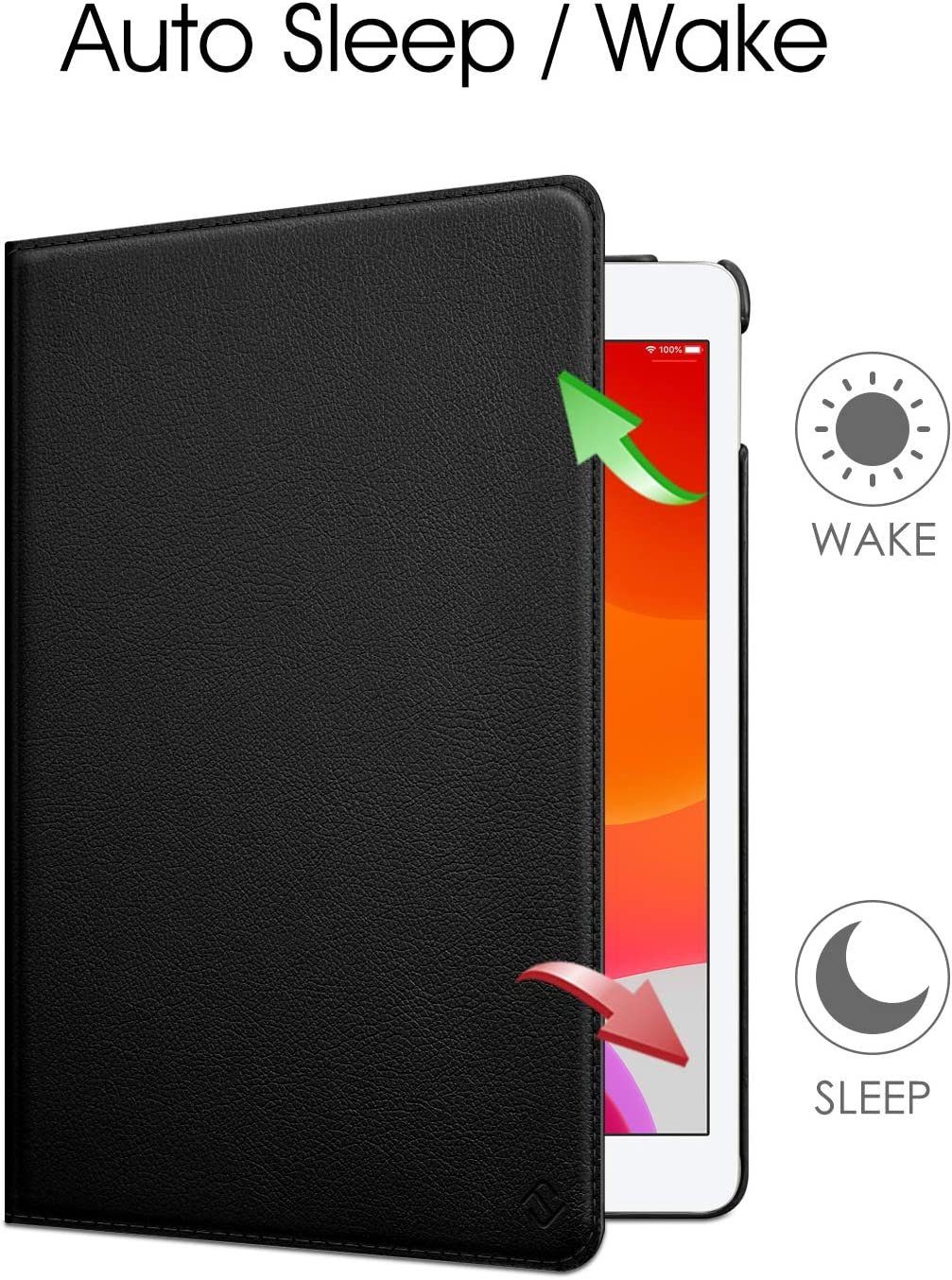 Fintie Tablet-Hülle für iPad 10.2 Zoll 9.Generation /8. Gen /7. Gen(Modell 2021/2020/2019), mit Pencil Halter - 360 Grad Rotierend Stand Case mit Auto Schlaf/Wach