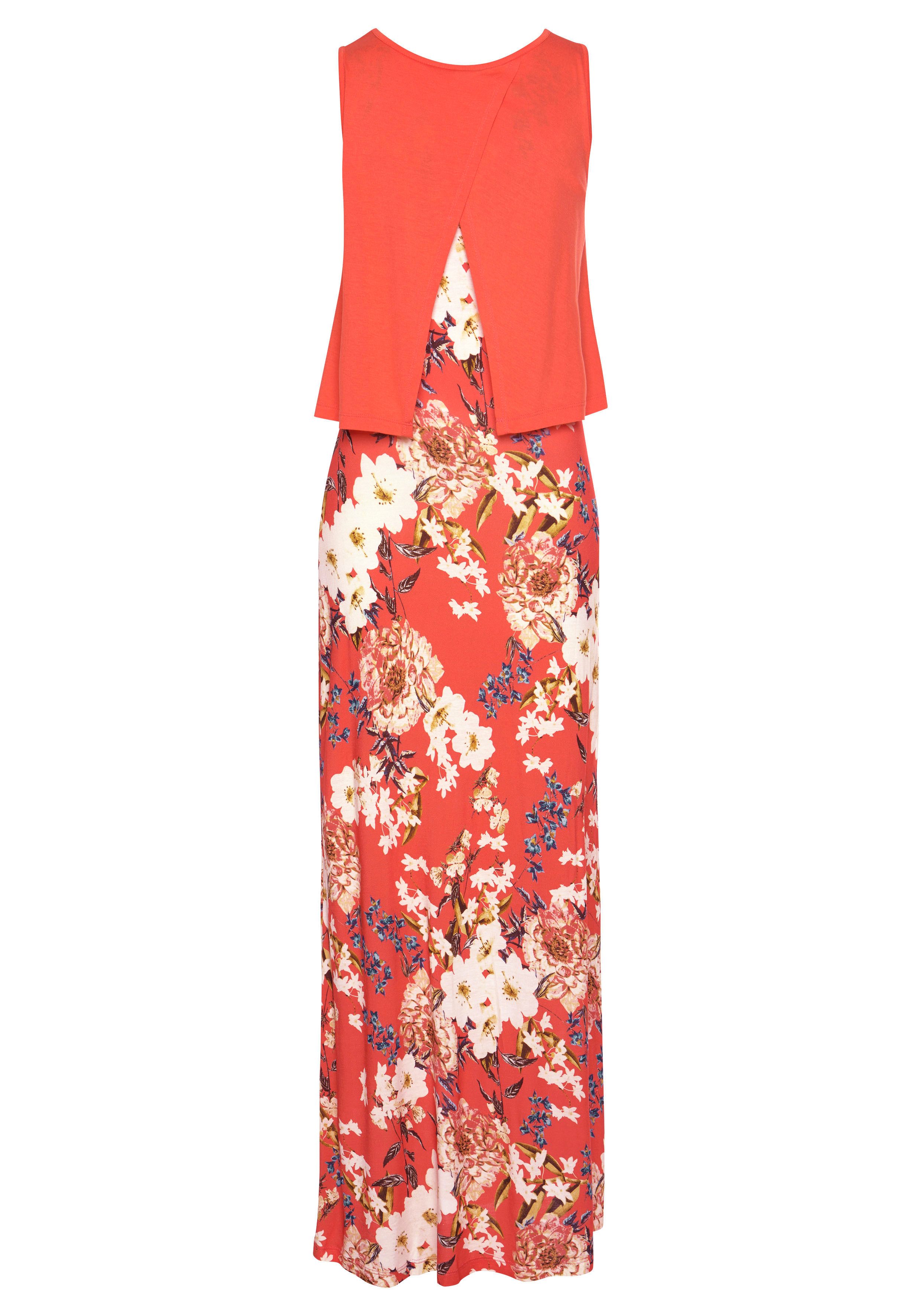 Maxikleid im Lagen-Look mit Blumenprint