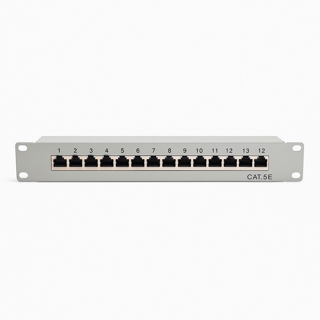 Danicom Patchpanel 10 Zoll – 12 Ports Cat5e STP Netzwerk-Patch-Panel