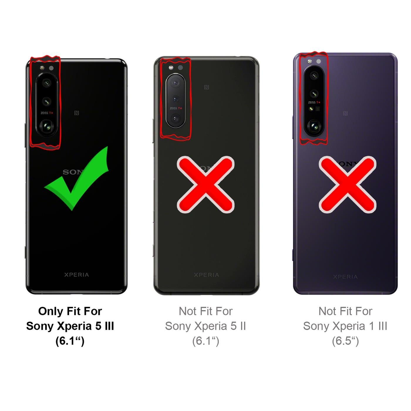 CoolGadget Handyhülle Silikon Handy Hülle Slim für Sony Xperia 5 III 6,1 Zoll, dünne TPU Schutzhülle Case in transparent / durchsichtig